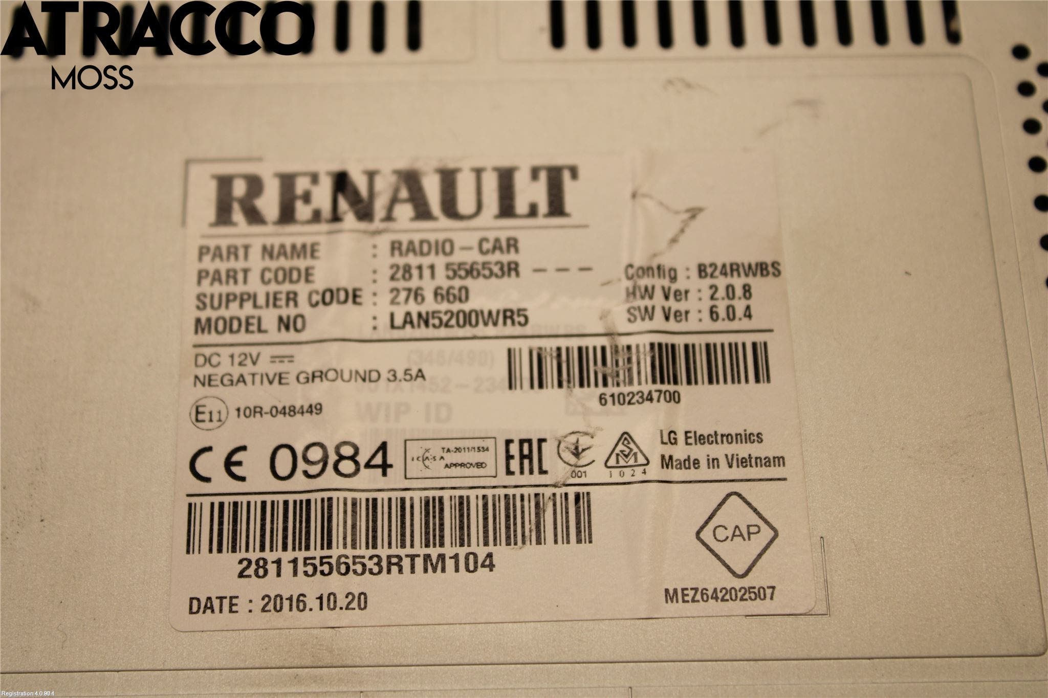 Renault CAPTUR 13-19 Stereo Radio