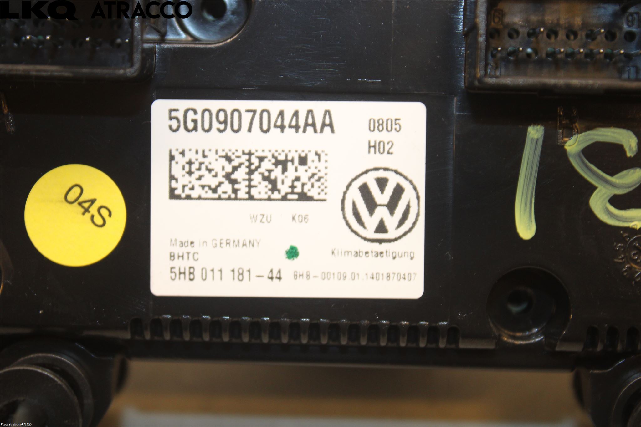 Volkswagen VW GOLF / E-GOLF VII 13-20 Varme Ac Betjening-Display