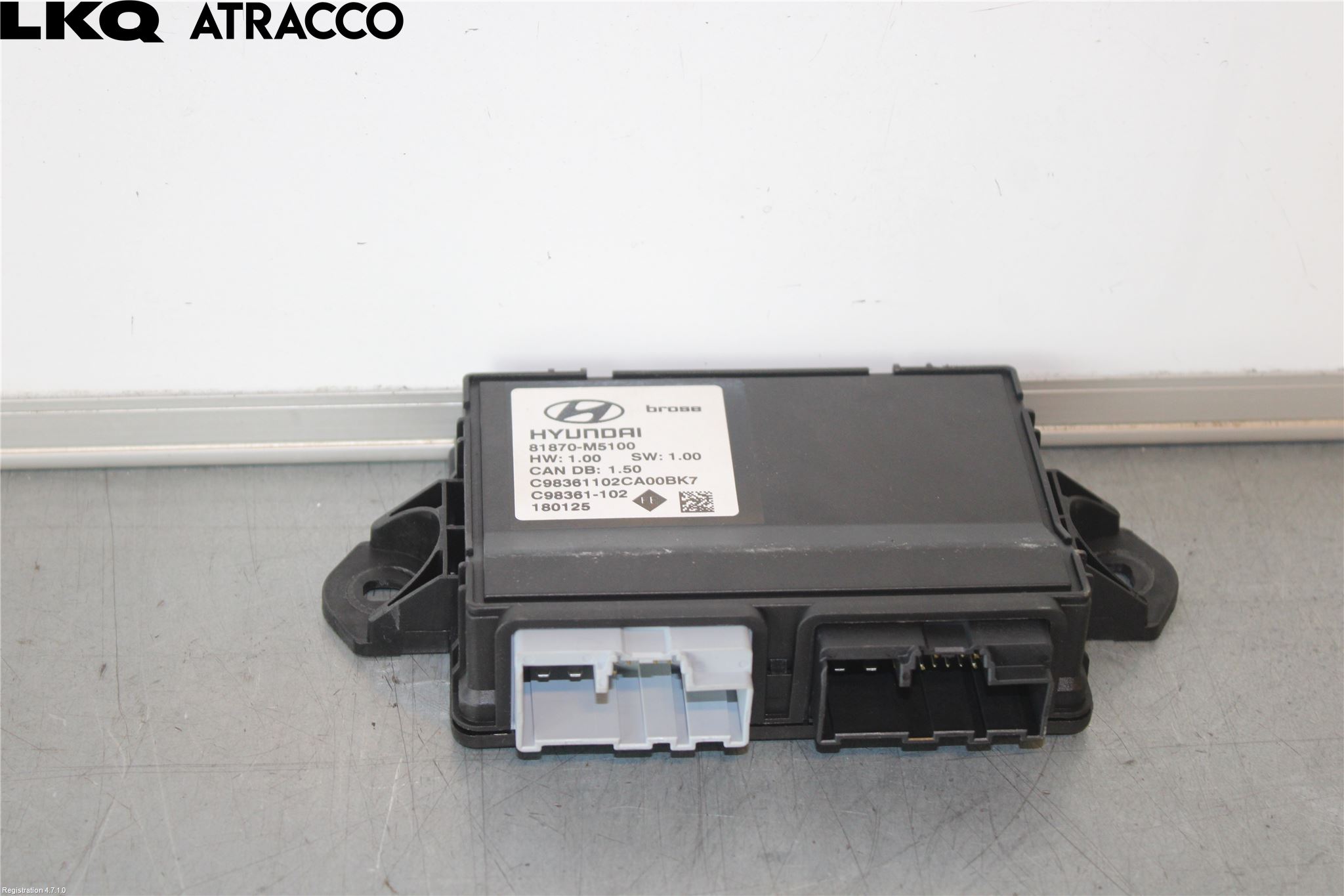 Hyundai NEXO 18->> Styreenhet Bakluke