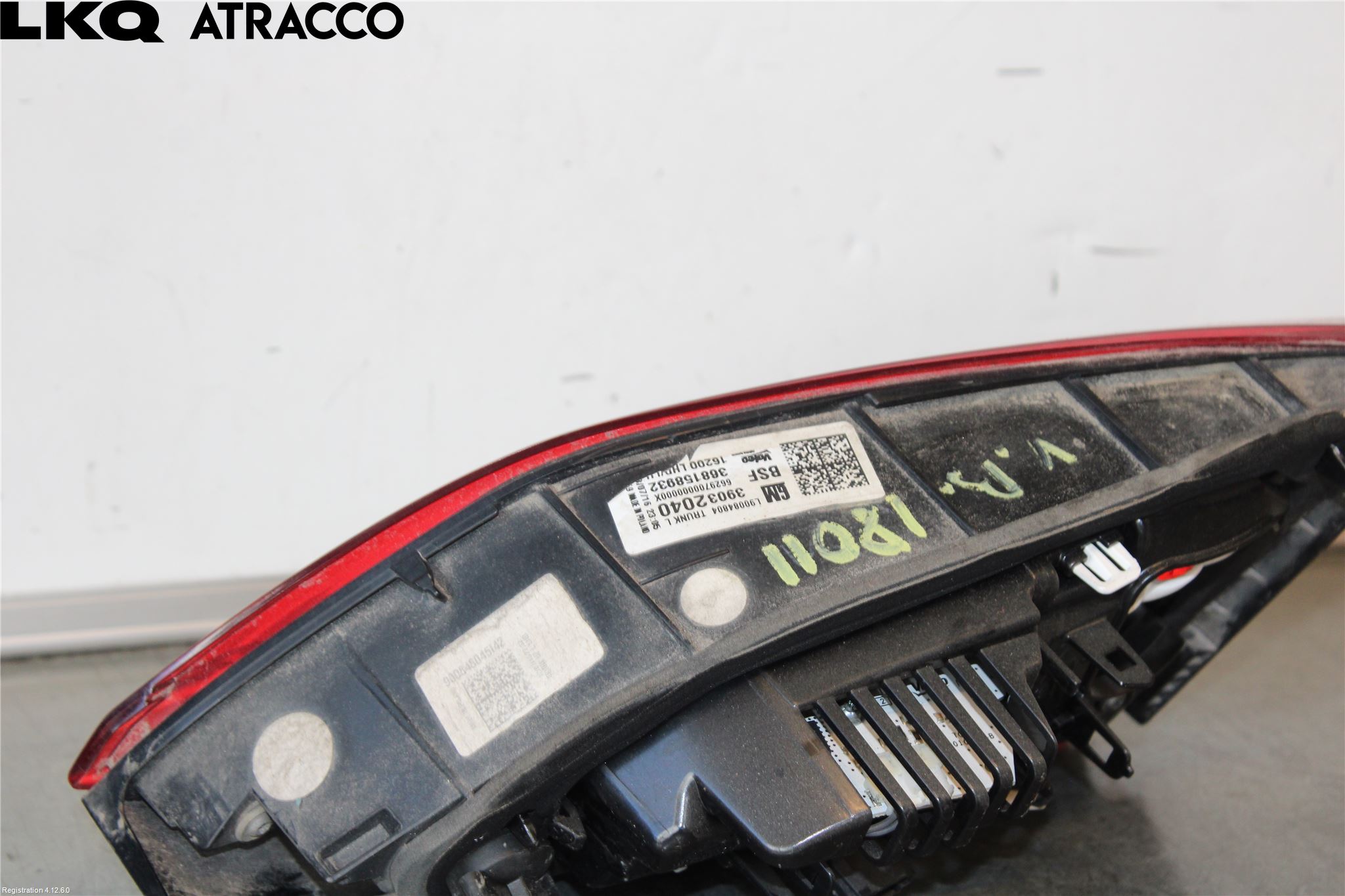 Opel ASTRA K 16-22 Baklykt Venstre  På Luke(Indre