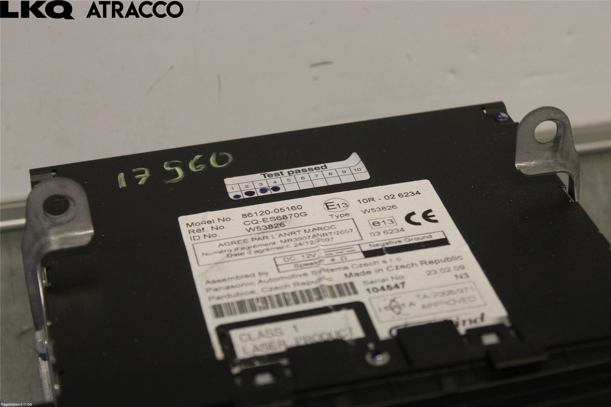 Toyota AVENSIS 09-15 Stereo Radio Med Cd