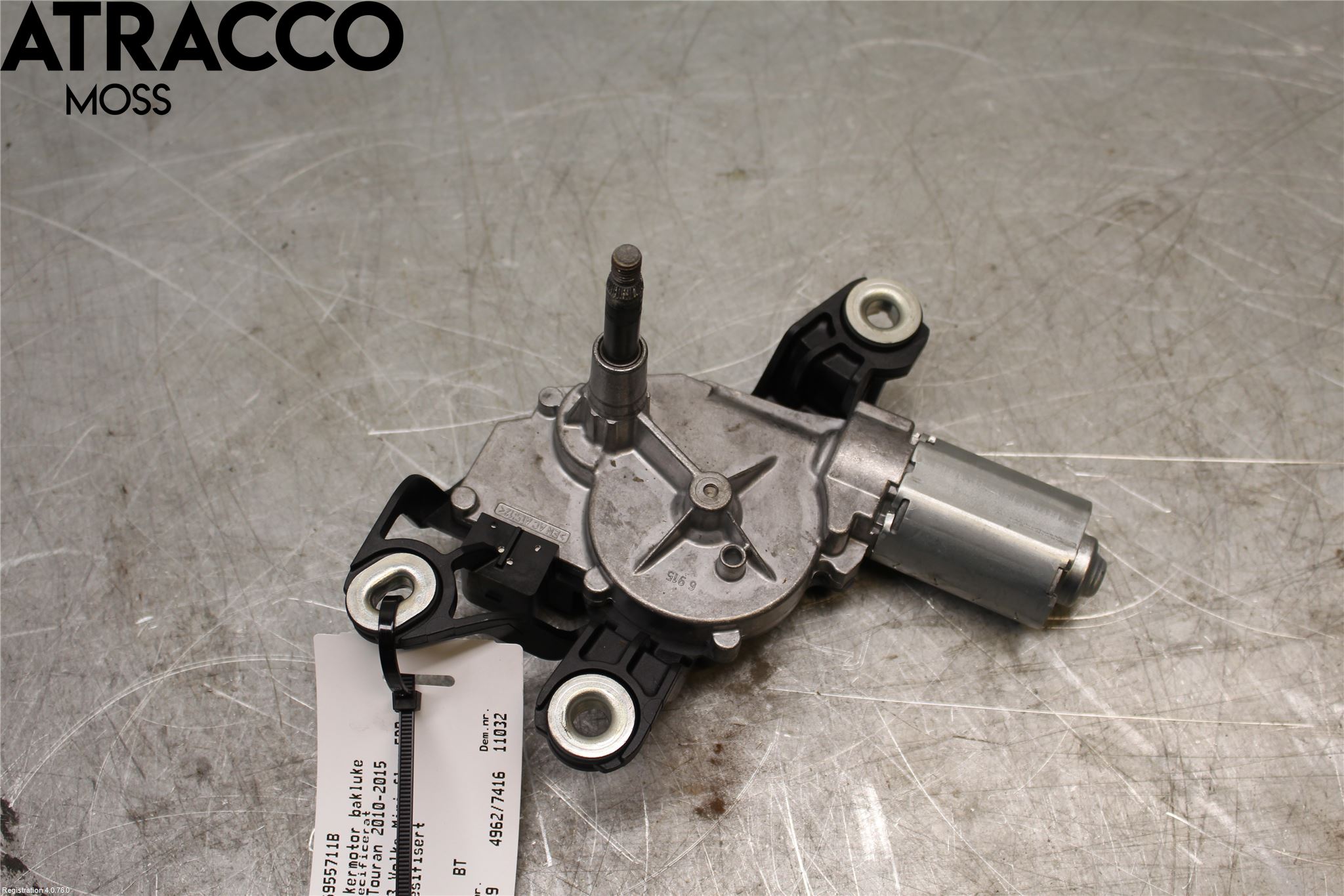 Volkswagen VW TOURAN 10-15 Viskermotor Bakluke