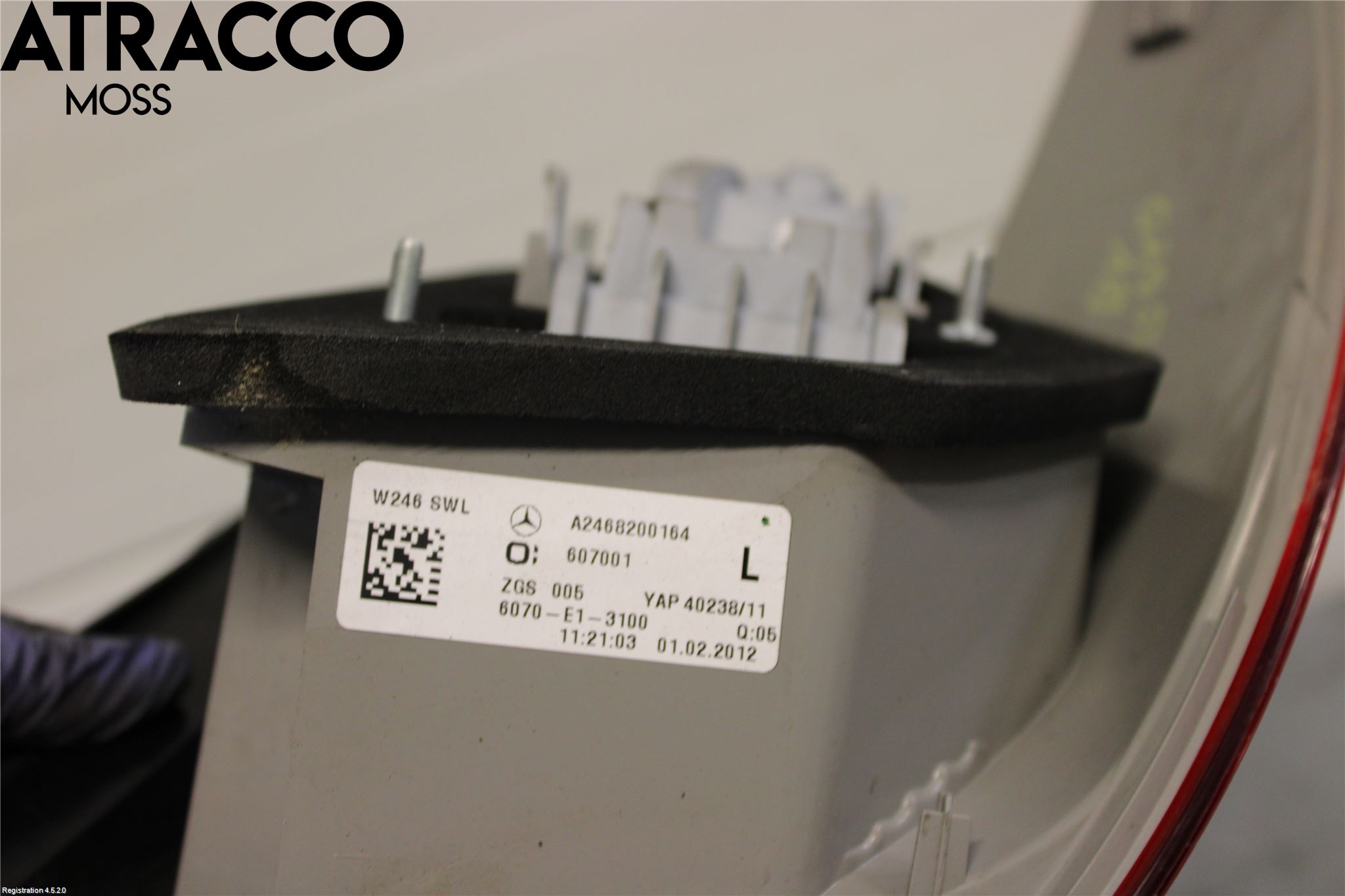 Mercedes-Benz MB B-KLASS (W246/W242) 12-19 Baklykt Venstre