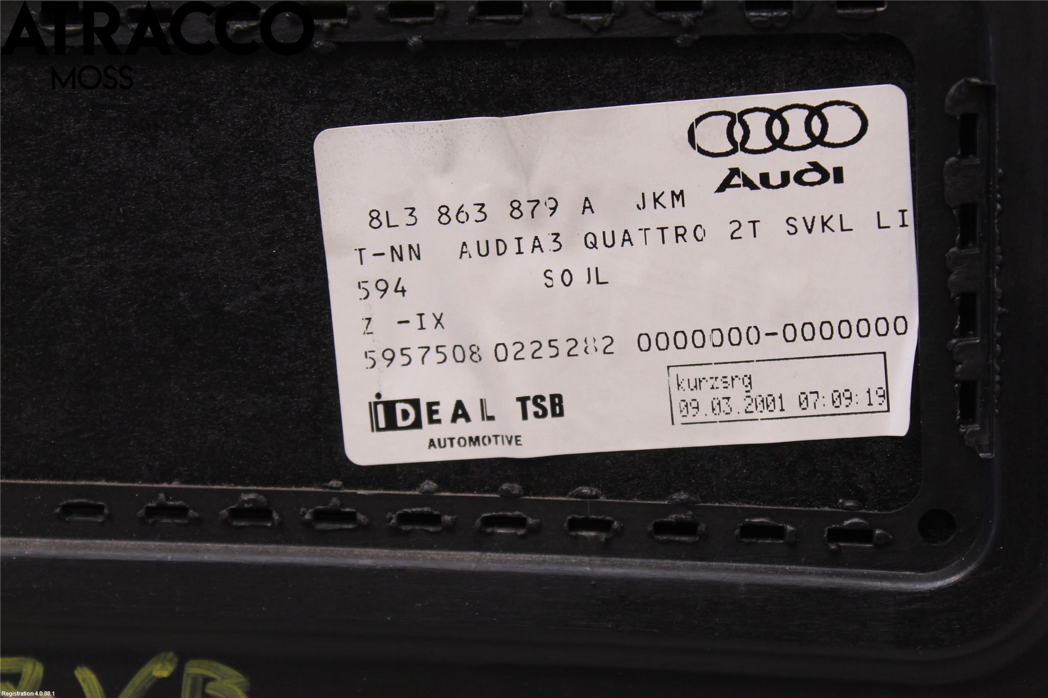 Audi A3/S3     96-03 Innr Bagasjeromkledsel