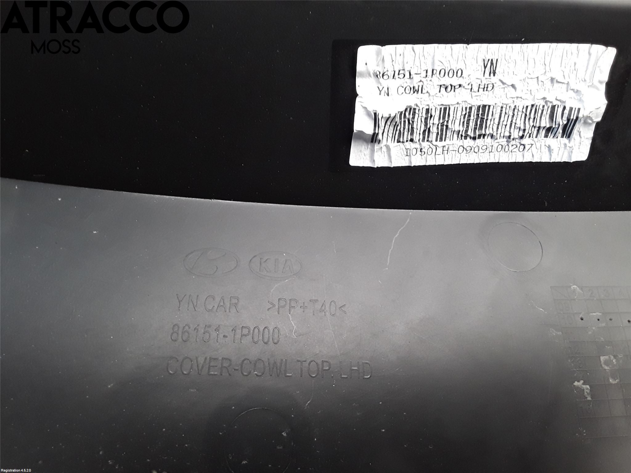 Kia VENGA 10-19 Visker Deksel-Grill-Under Frr