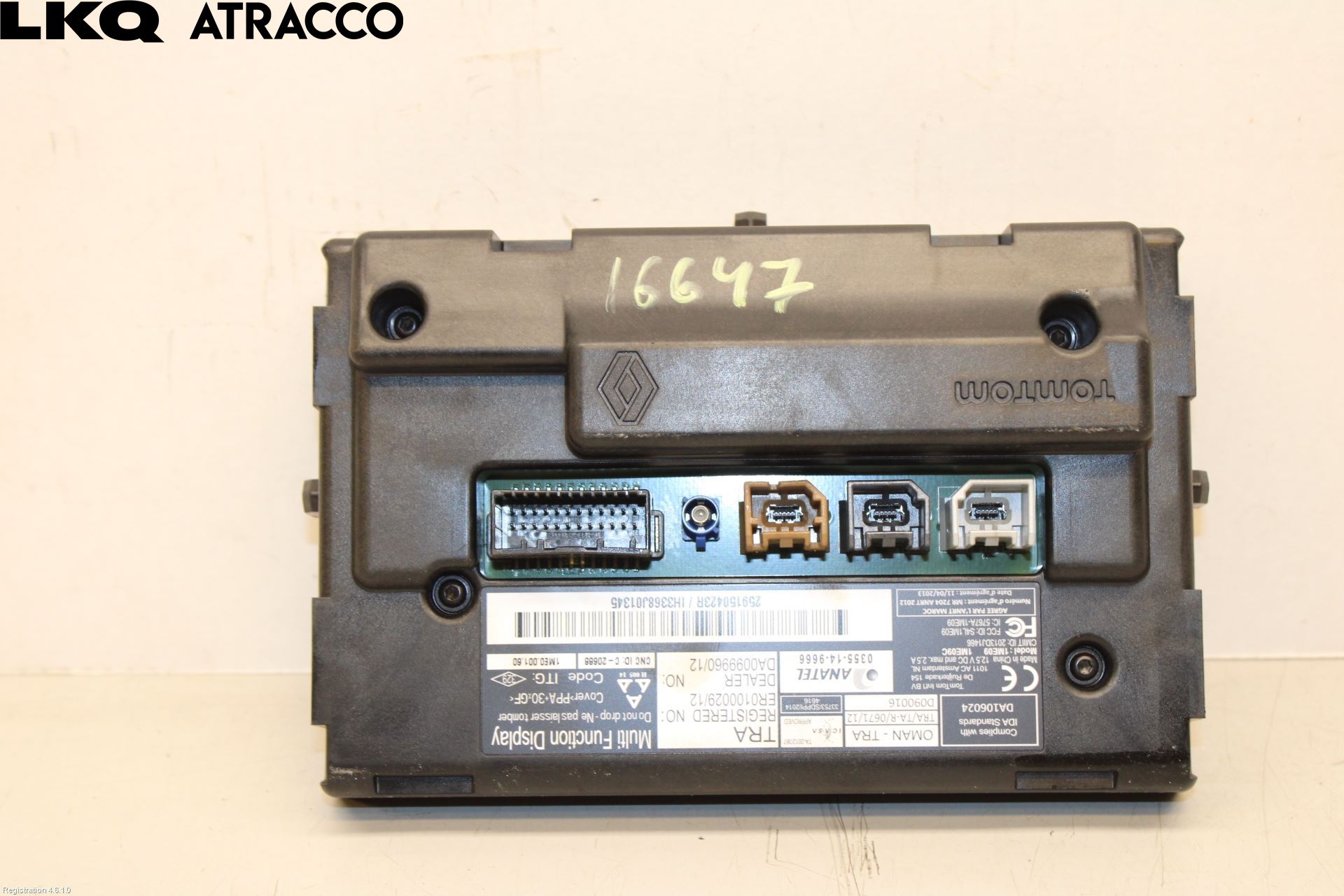 Renault ZOE/E-TECH 13- Multifunktionsdisplay