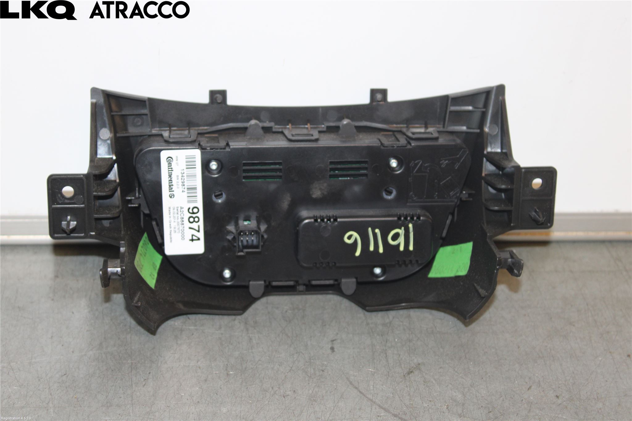 Opel ZAFIRA C 12-19 Varme Ac Betjening-Display