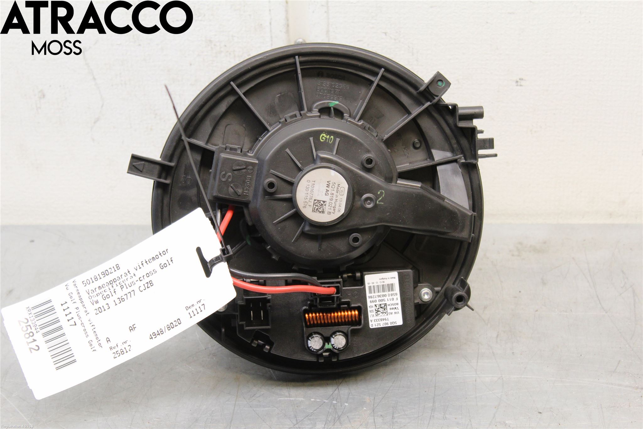 Volkswagen VW GOLF / E-GOLF VII 13-20 Varmeapparat Viftemotor