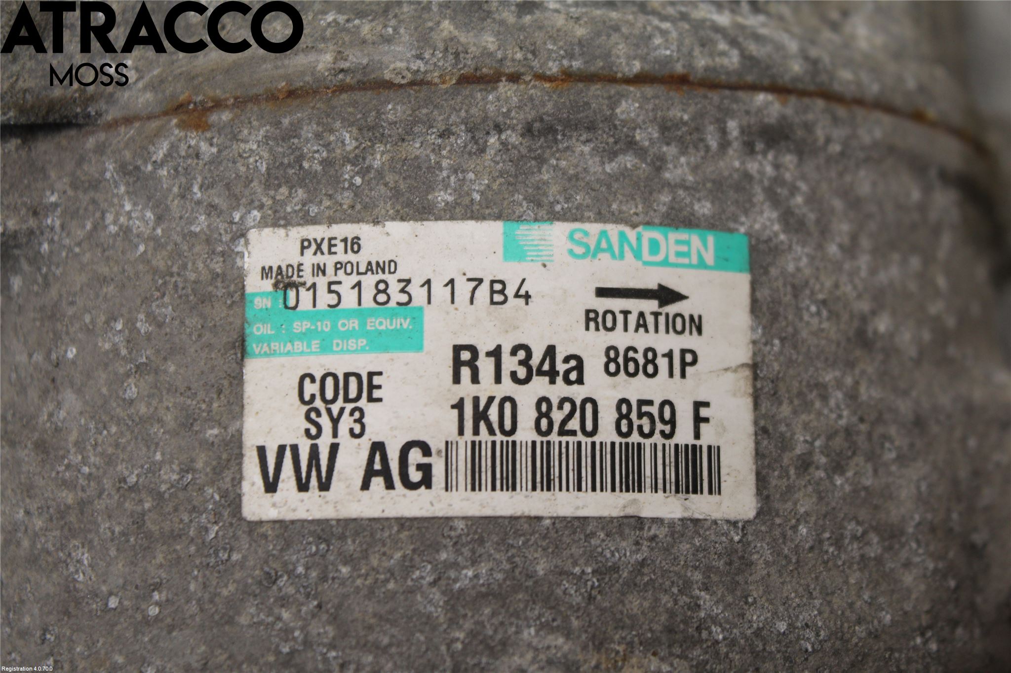 Volkswagen VW TOURAN 03-10 Varme Ac Kompressor