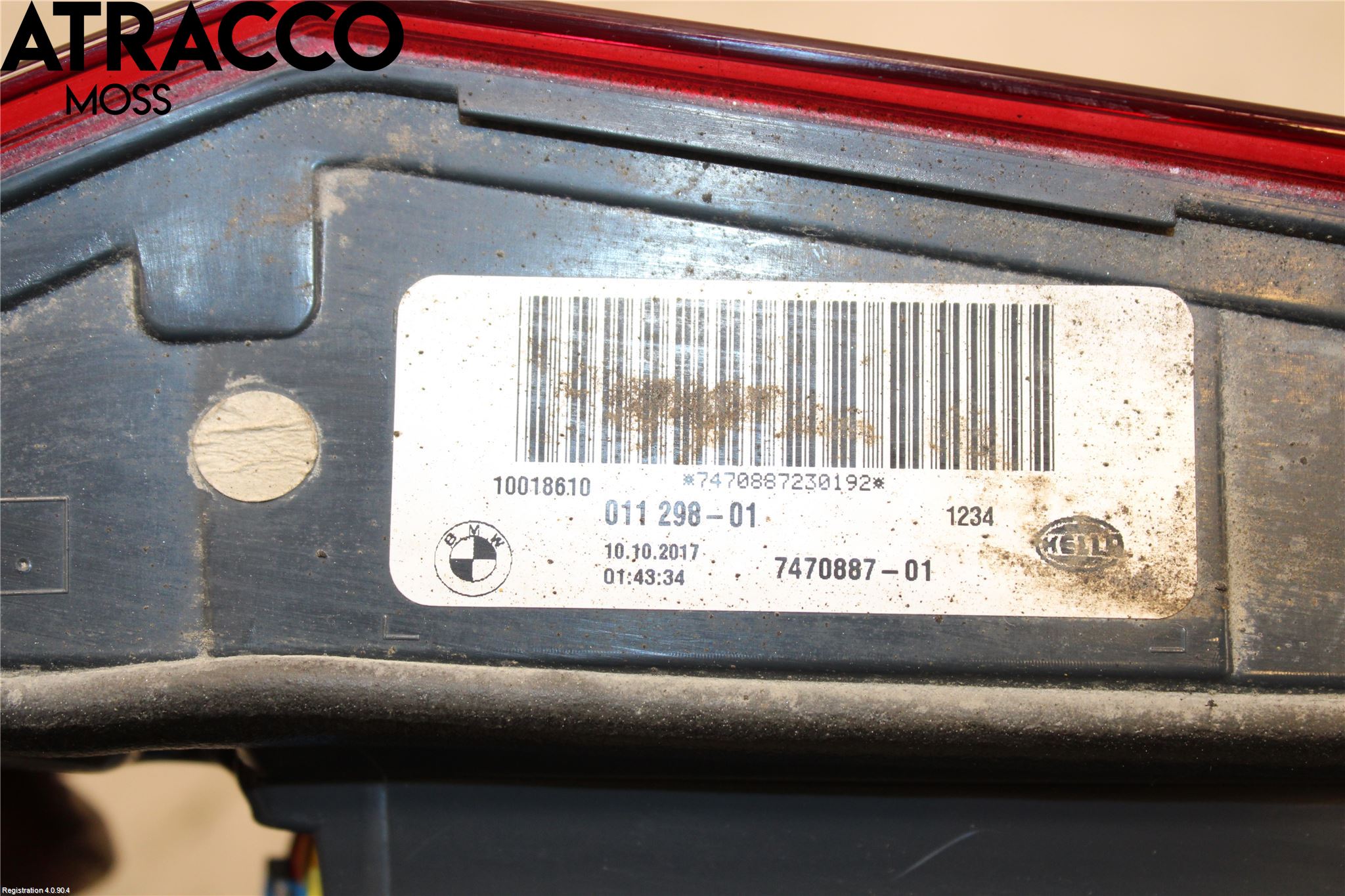 BMW X5 F15 13-18 Baklykt Venstre  På Luke(Indre