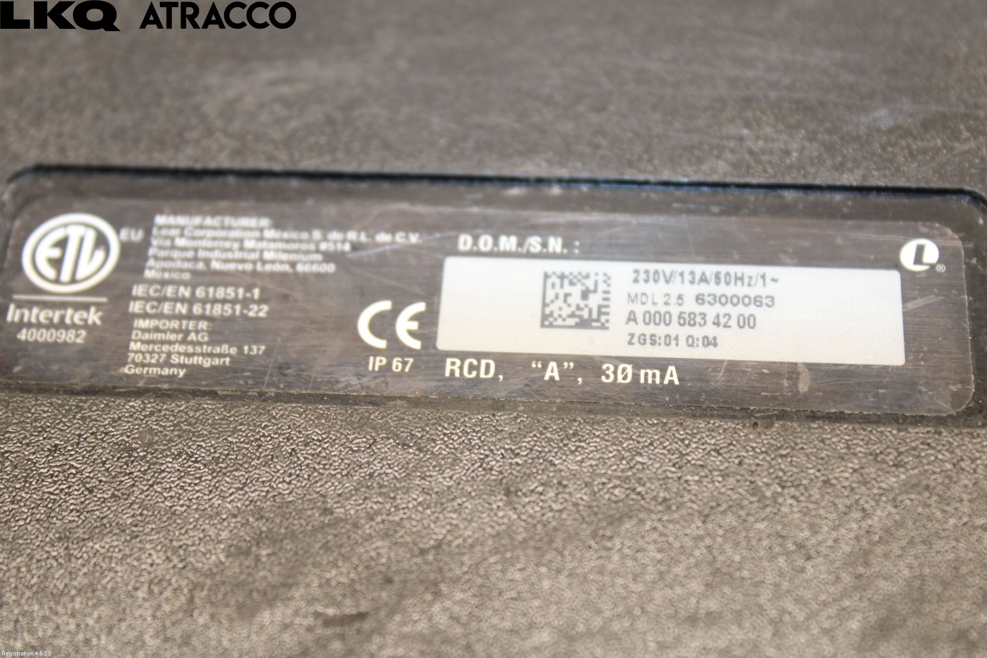 Mercedes-Benz MB GLC-KLASS (X253/C253) 15-22 Laddkabel Elbil