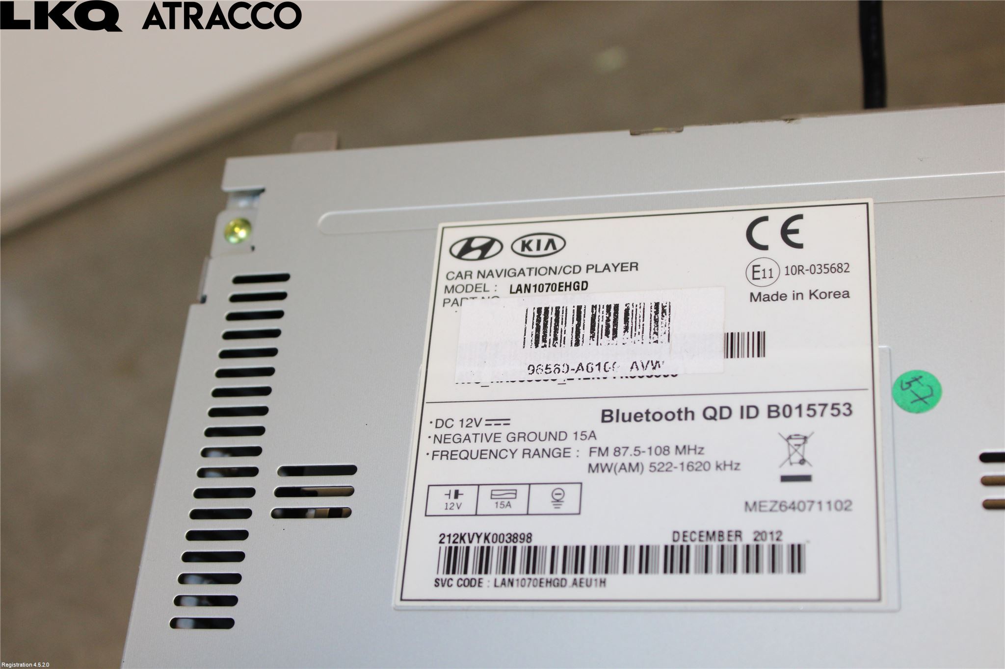 Hyundai i40 08-15 Stereo Radio Med Cd