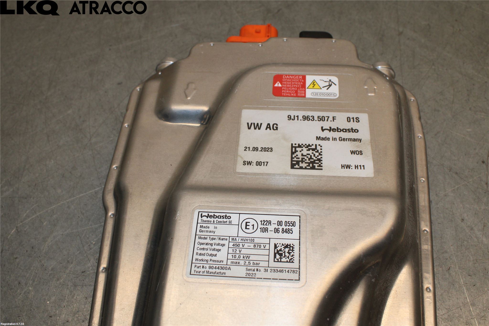 Porsche TAYCAN 20- Varmeapparat Register Komplett