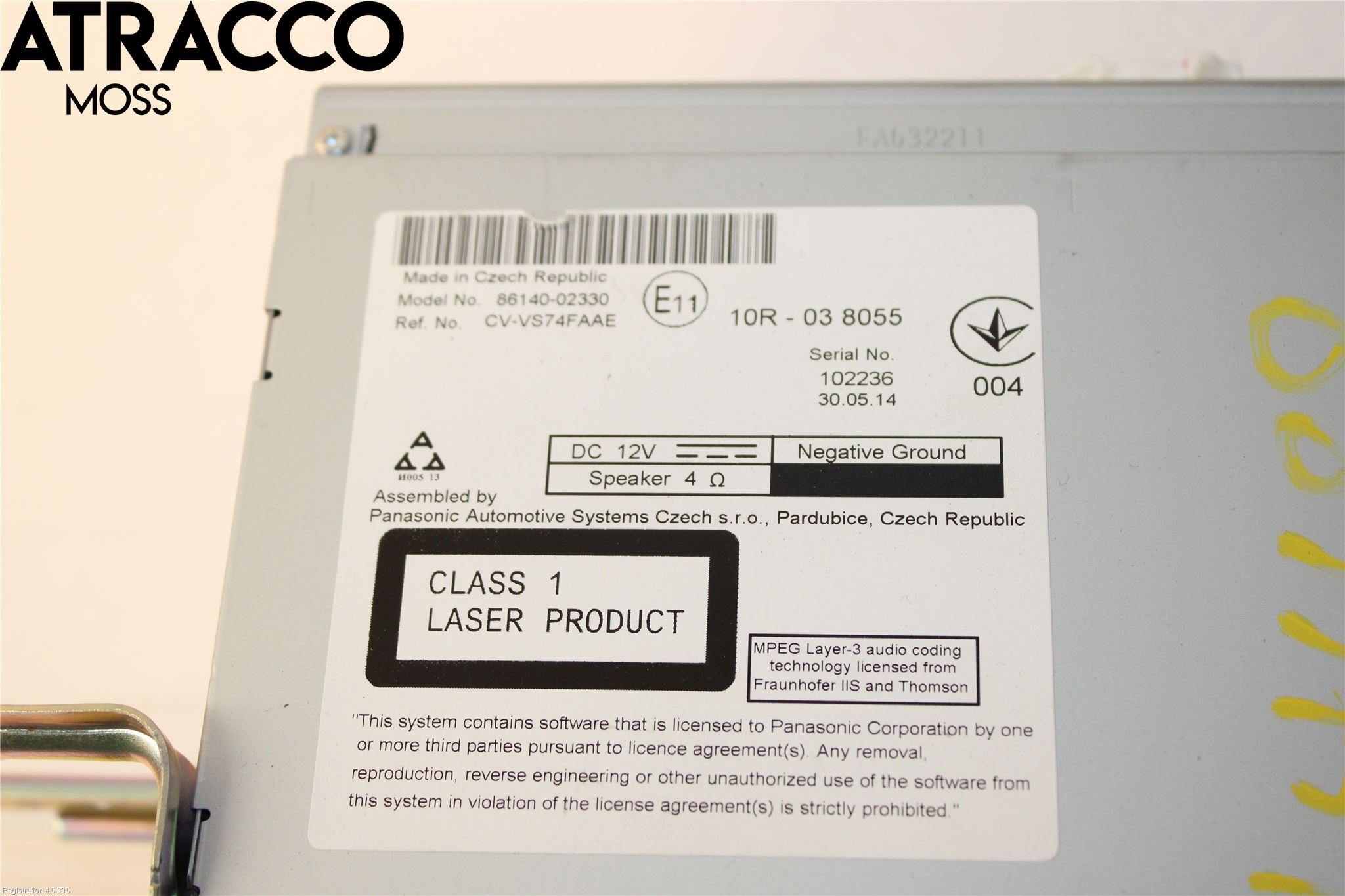 Toyota AURIS 13-19 Stereo Radio Med Cd