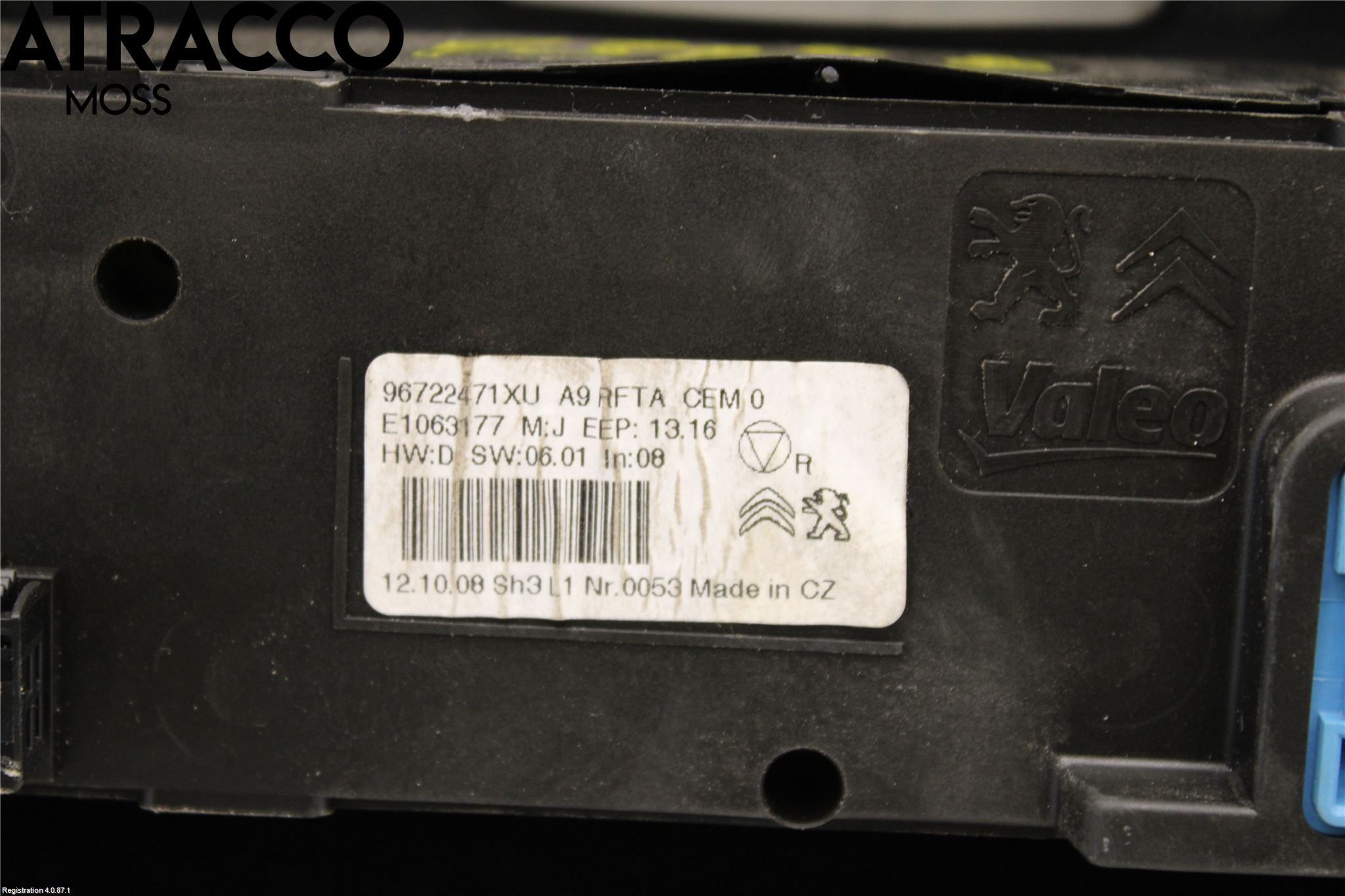 Peugeot 208 12-15 Varme Ac Betjening-Display