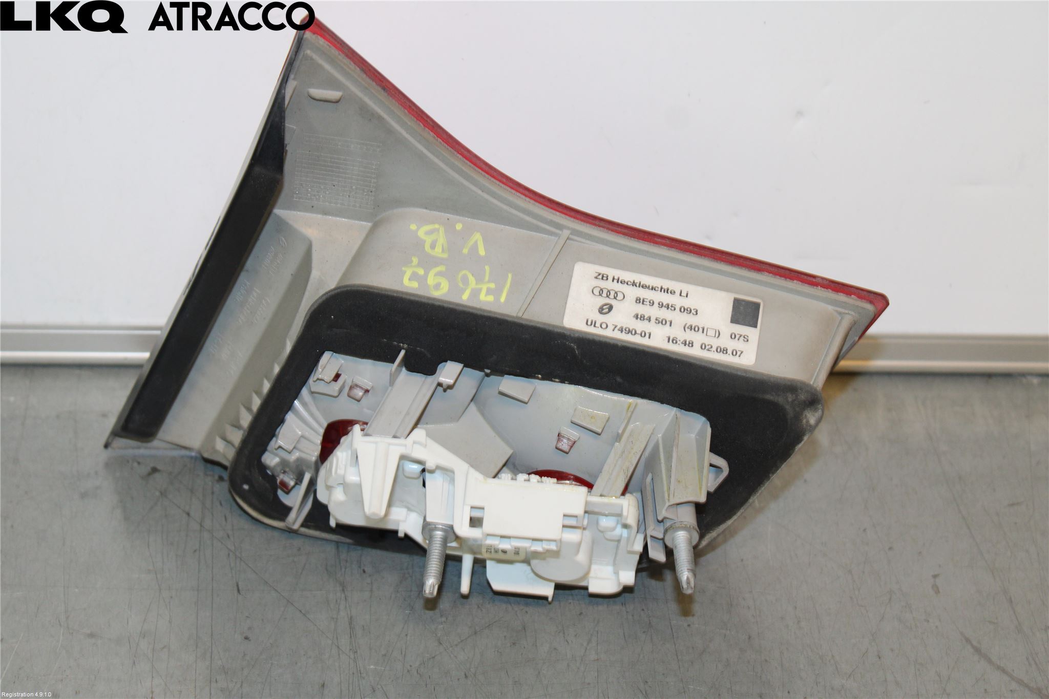 Audi A4/S4 05-07 Baklykt Venstre  På Luke(Indre