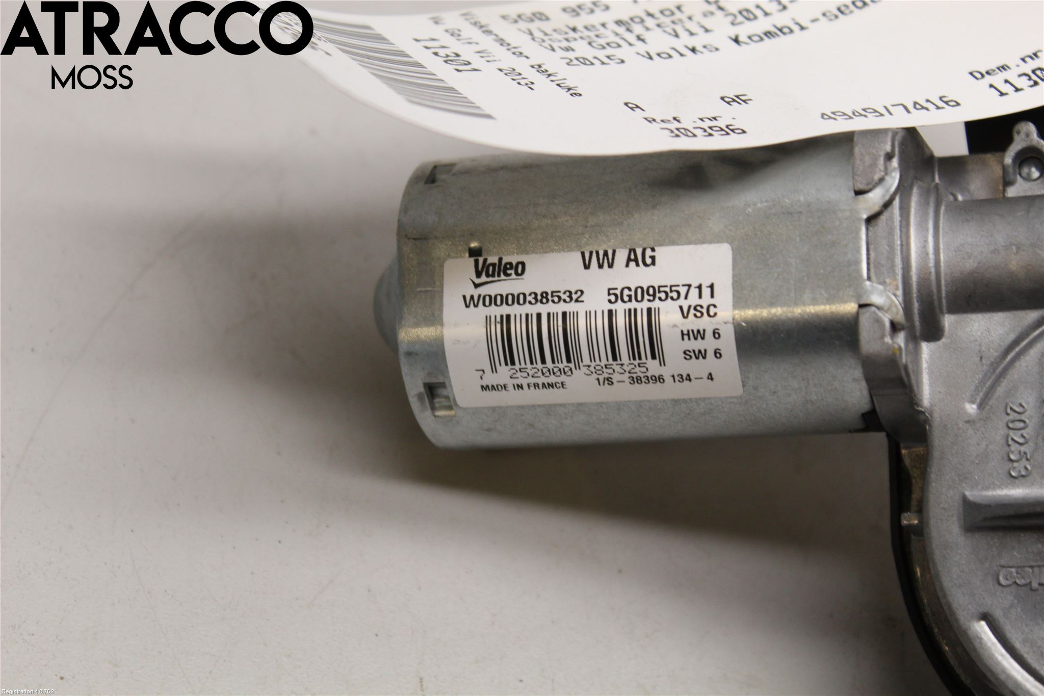 Volkswagen VW GOLF / E-GOLF VII 13-20 Viskermotor Bakluke