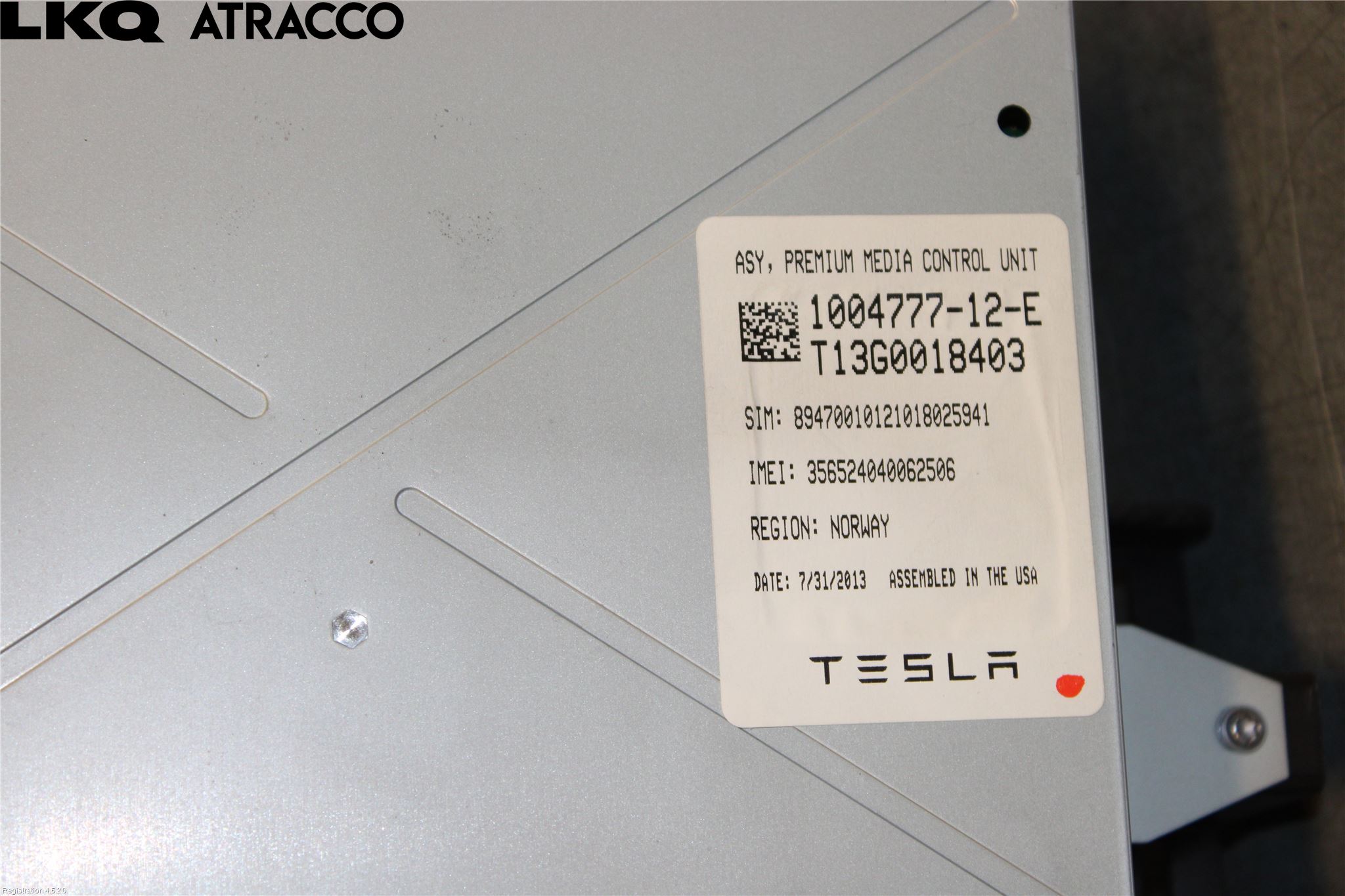 Tesla MODEL S 13- Multifunktionsdisplay