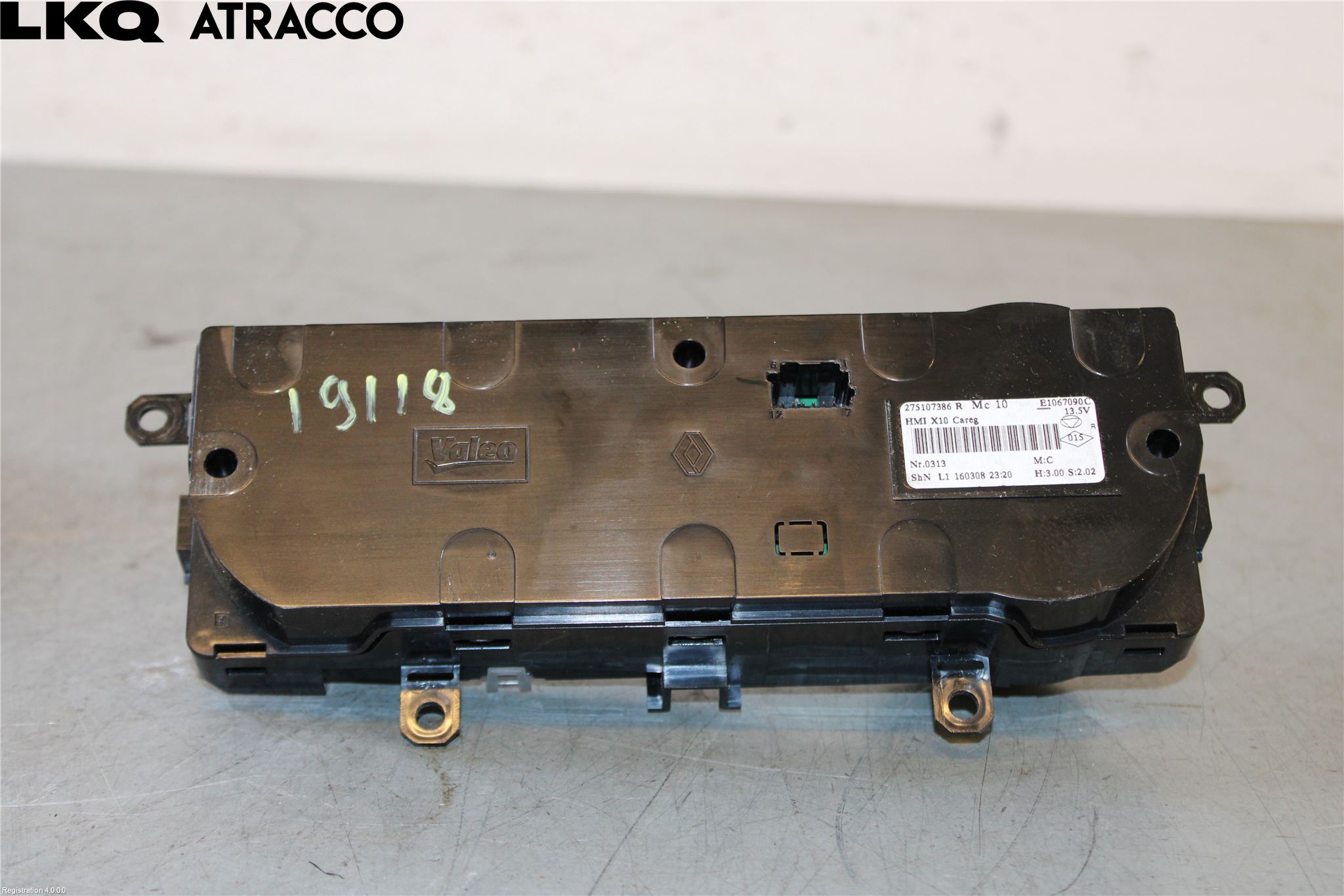 Renault ZOE/E-TECH 13- Varme Ac Betjening-Display