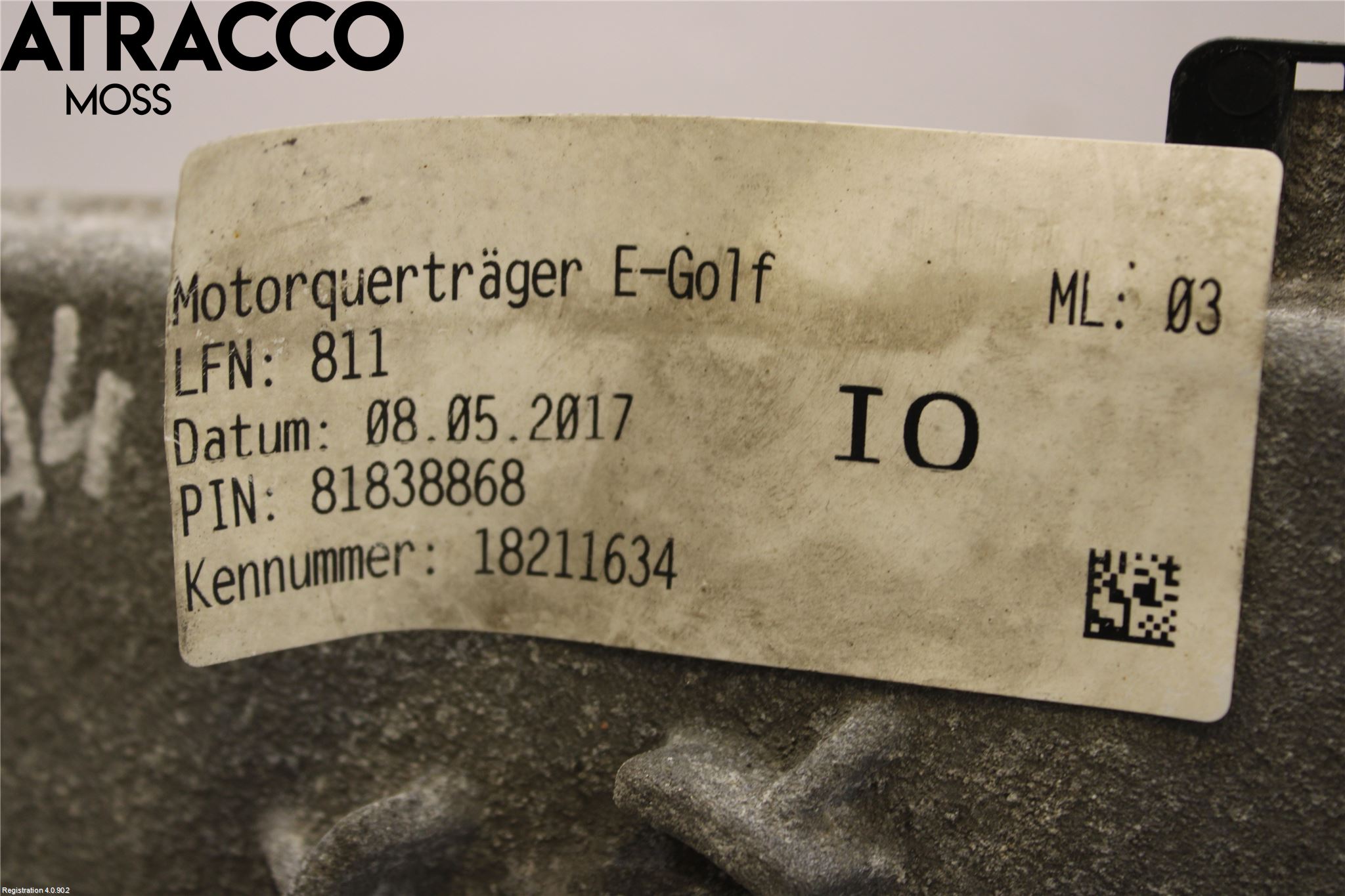 Volkswagen VW GOLF / E-GOLF VII 13-20 Motor Feste Stål-Alu