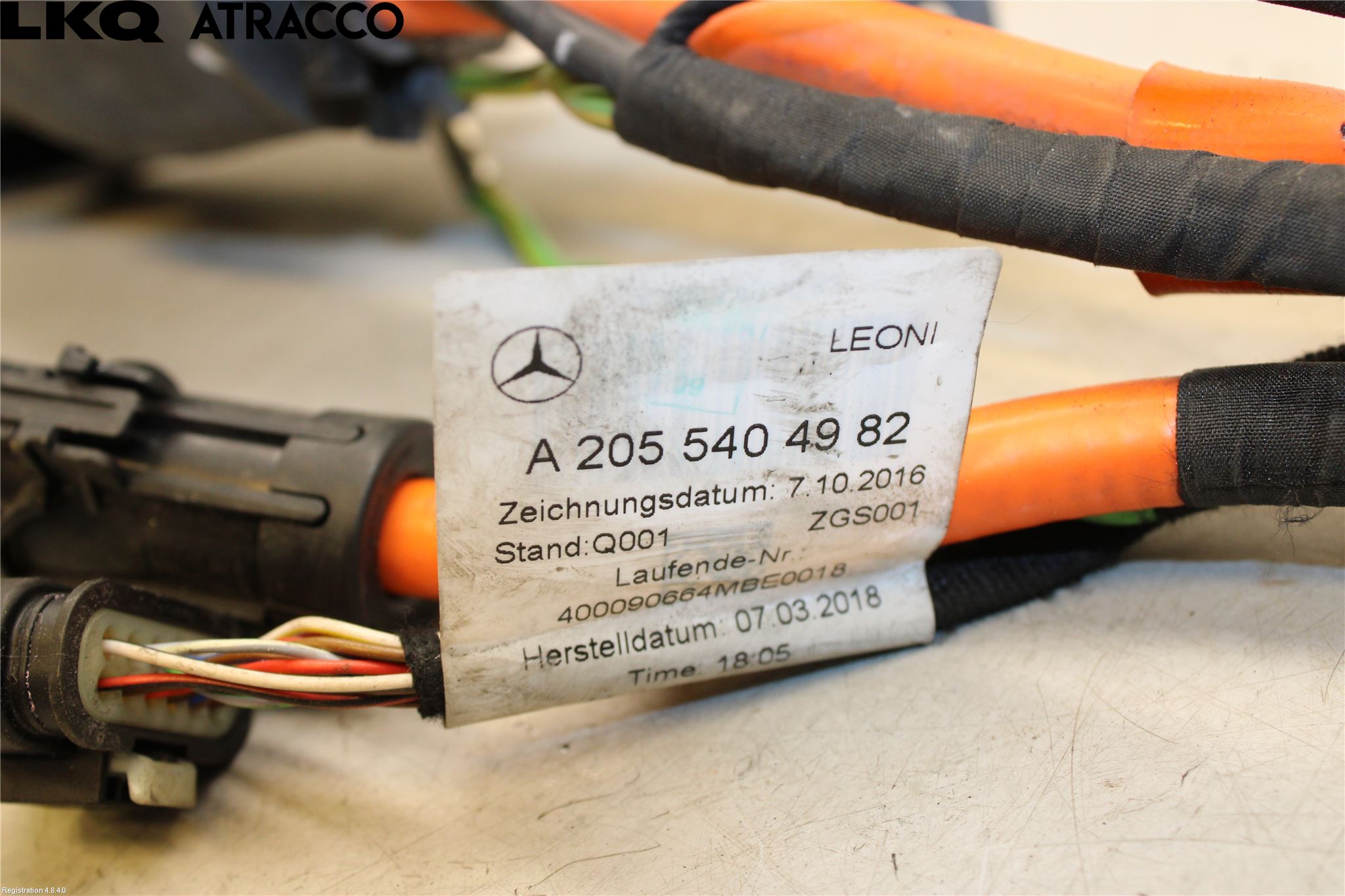 Mercedes-Benz MB C-KLASS (W205) 14-21 Kabelhärva Högspänning