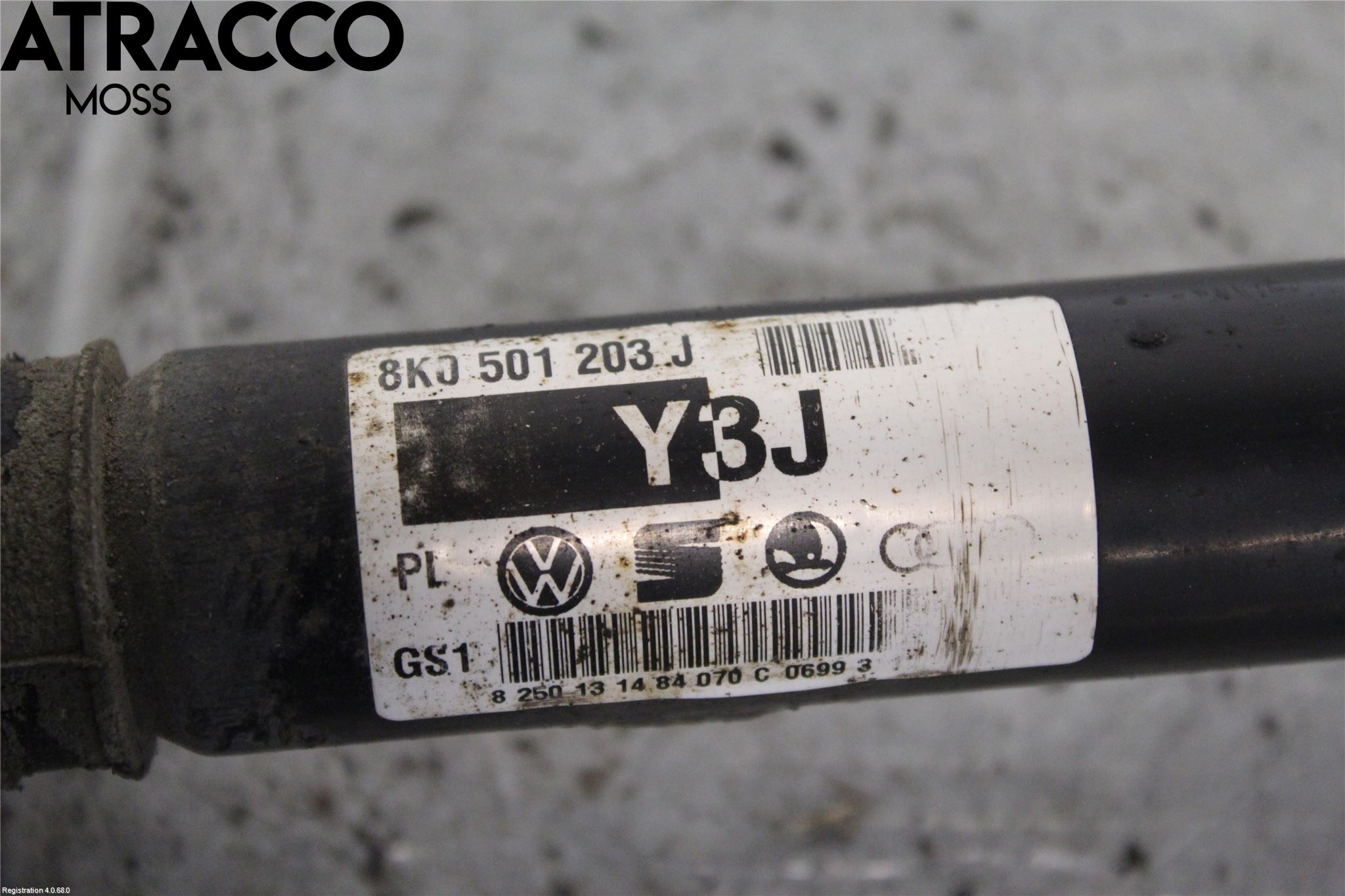 Audi A4/S4 08-11 Drivaksel Bak Kompl Venstre