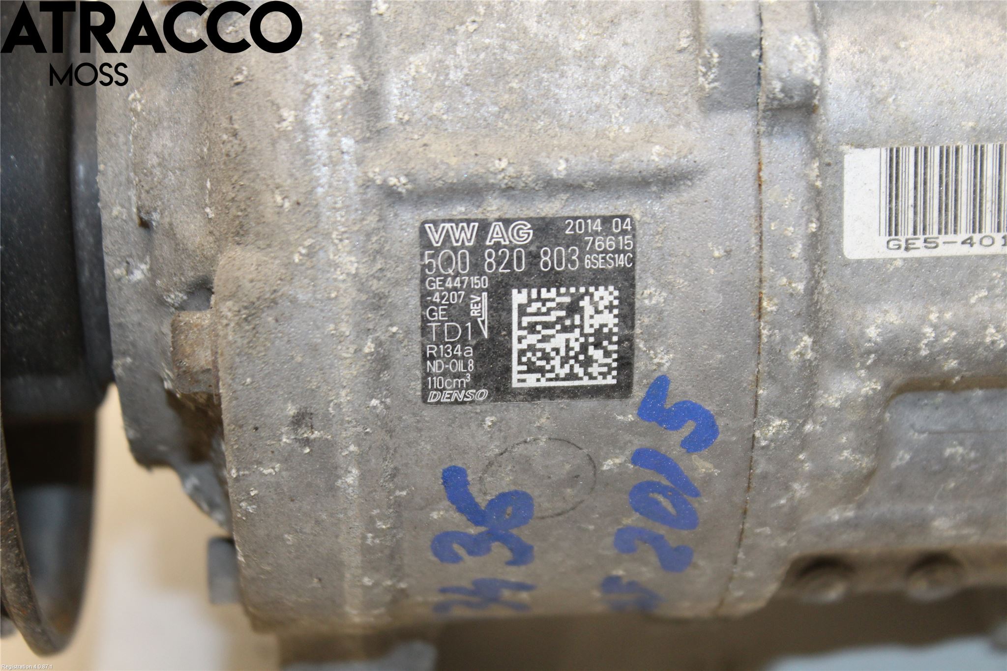 Volkswagen VW GOLF / E-GOLF VII 13-20 Varme Ac Kompressor