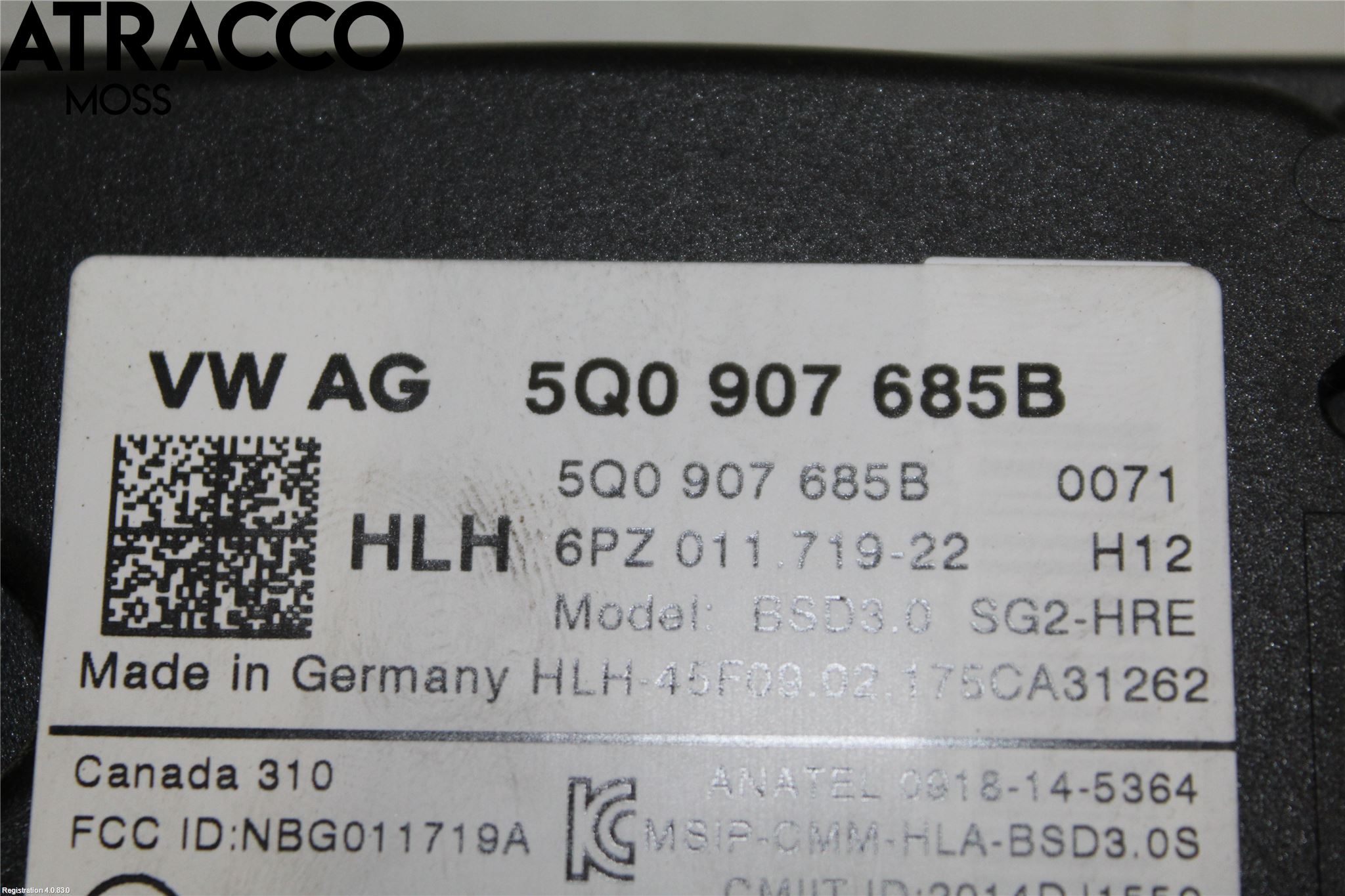 Volkswagen VW GOLF / E-GOLF VII 13-20 Sensor Kollisjonsbeskyttelse