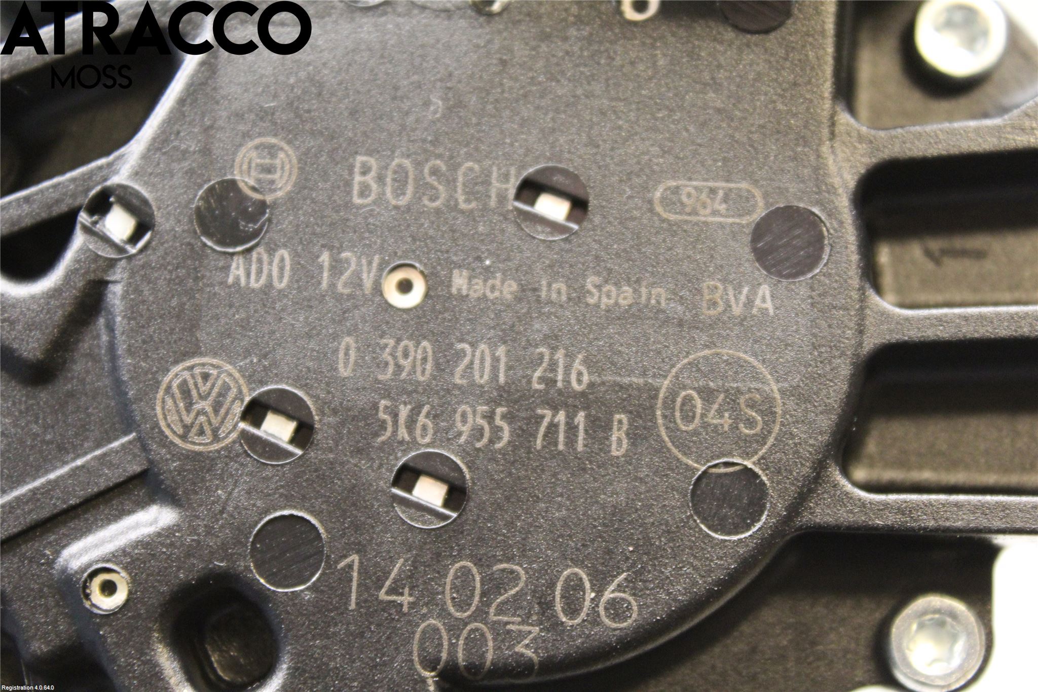 Volkswagen VW TOURAN 10-15 Viskermotor Bakluke