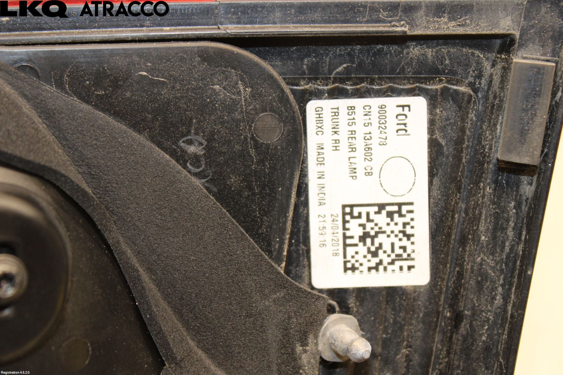 Ford ECOSPORT 17- Baklykt Høyre  På Luke(Indre)