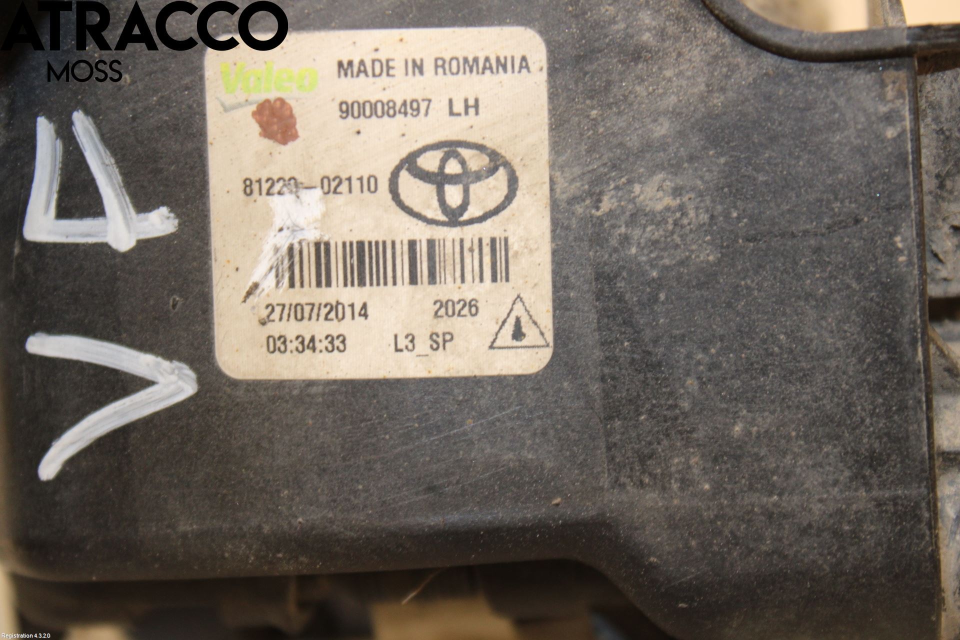 Toyota AURIS 13-19 Frontlykt-Kurve-Tåkelys