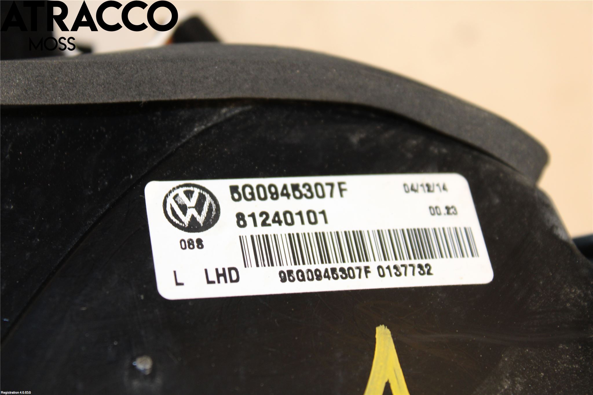 Volkswagen VW GOLF / E-GOLF VII 13-20 Baklykt Venstre  På Luke(Indre