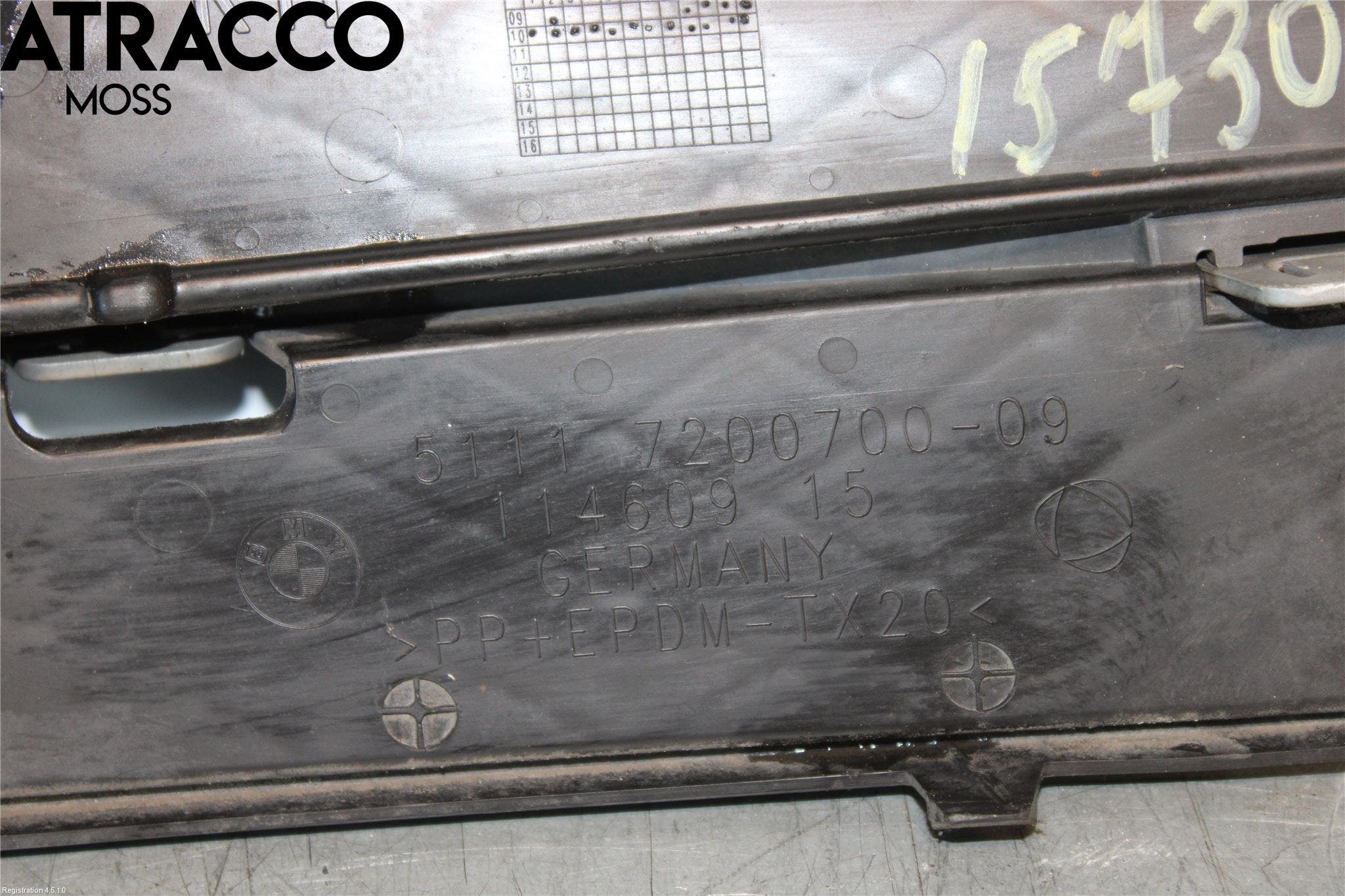 BMW 5 F10/F11/F18 09-17 Grilldel Høyre