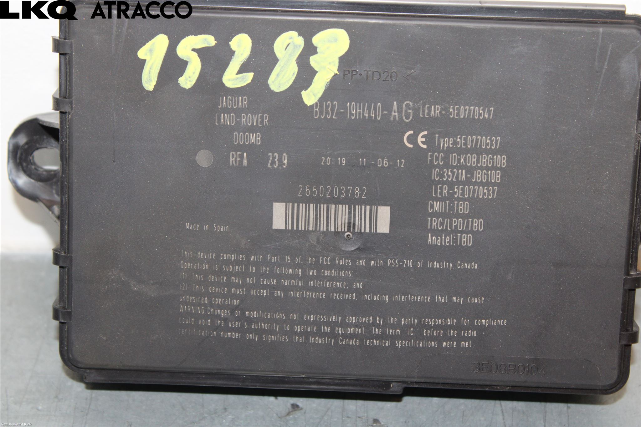 Landrover LAND ROVER RANGE ROVER EVOQUE (L538) 11-18 Styreenhet Sentrallås