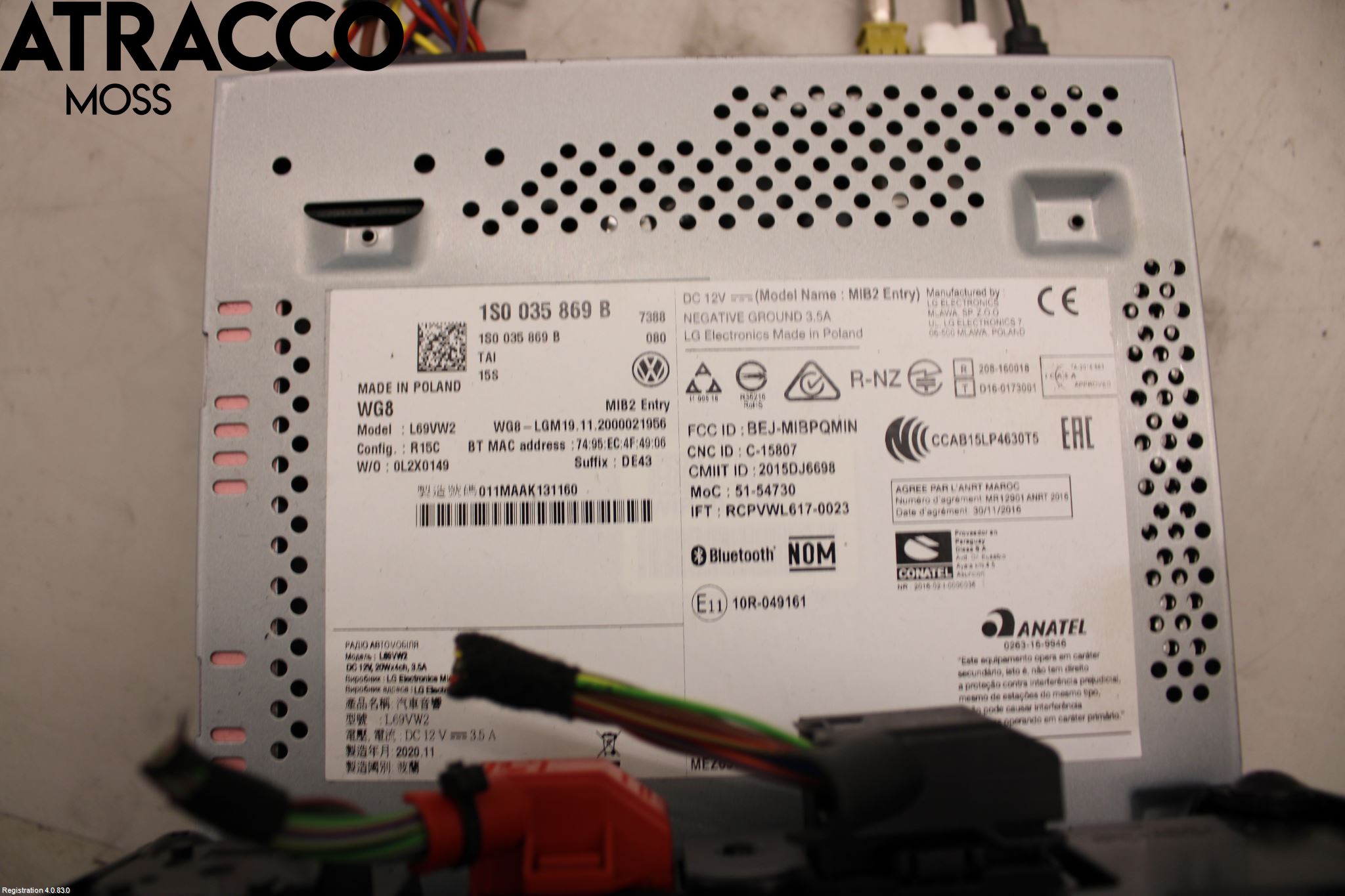 Volkswagen VW UP! / E-UP! Stereo Radio