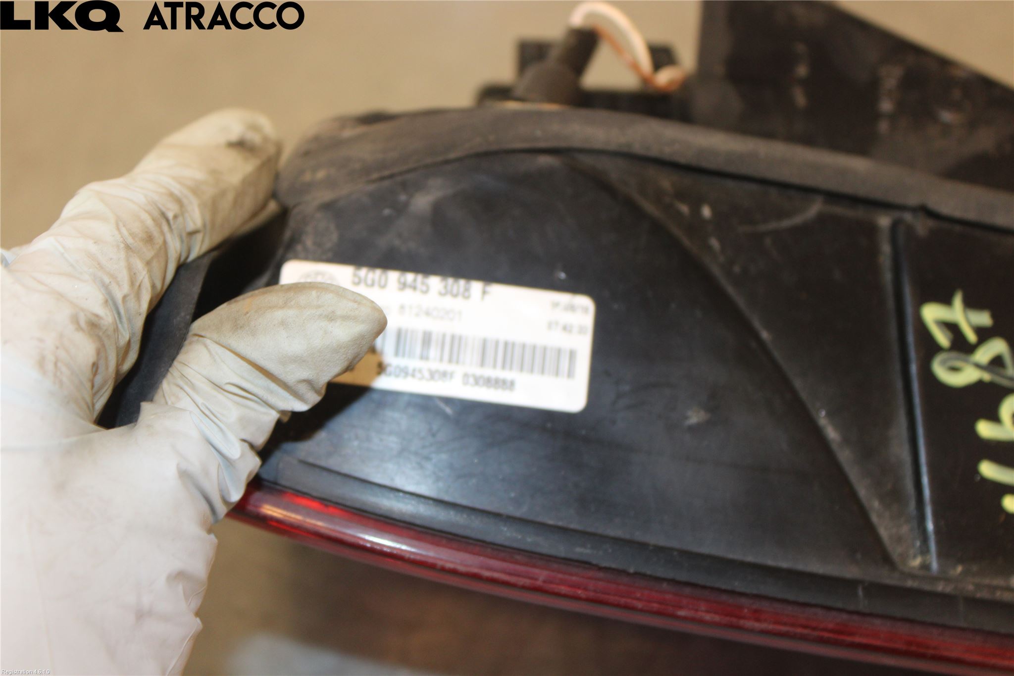 Volkswagen VW GOLF / E-GOLF VII 13-20 Baklykt Høyre  På Luke(Indre)