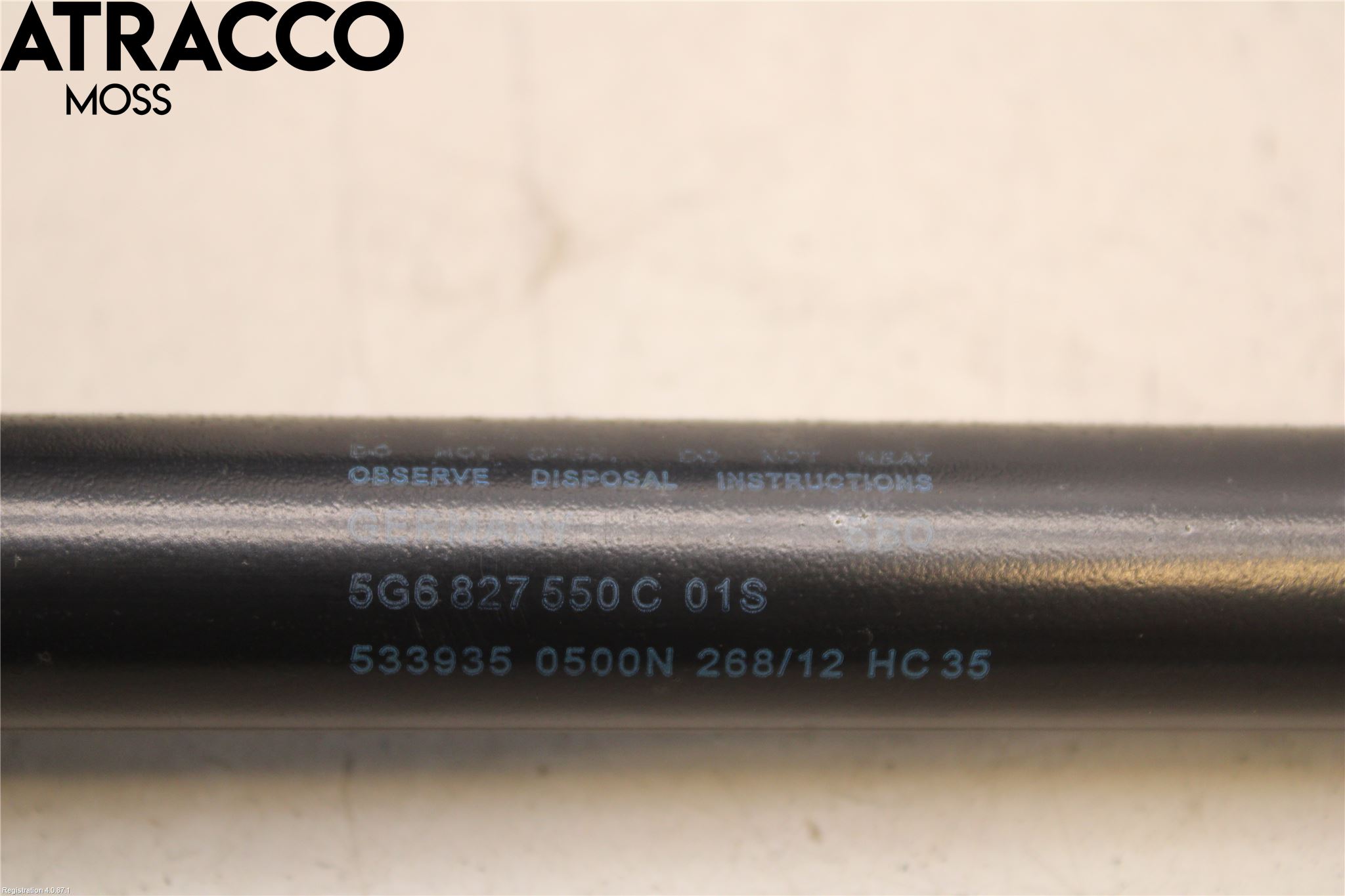 Volkswagen VW GOLF / E-GOLF VII 13-20 Bakluke Demper-Gassfjær