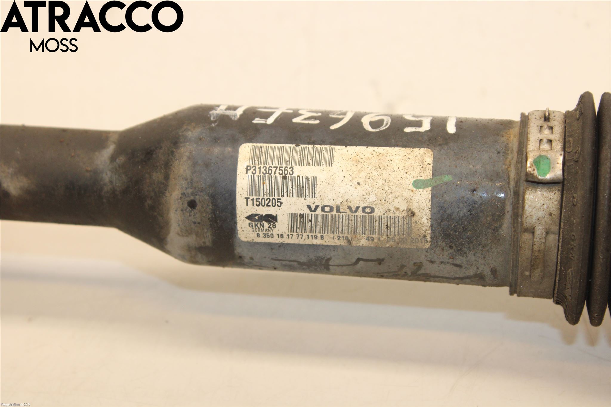 Volvo XC60 09-13 Drivaksel Foran Kompl Høyre