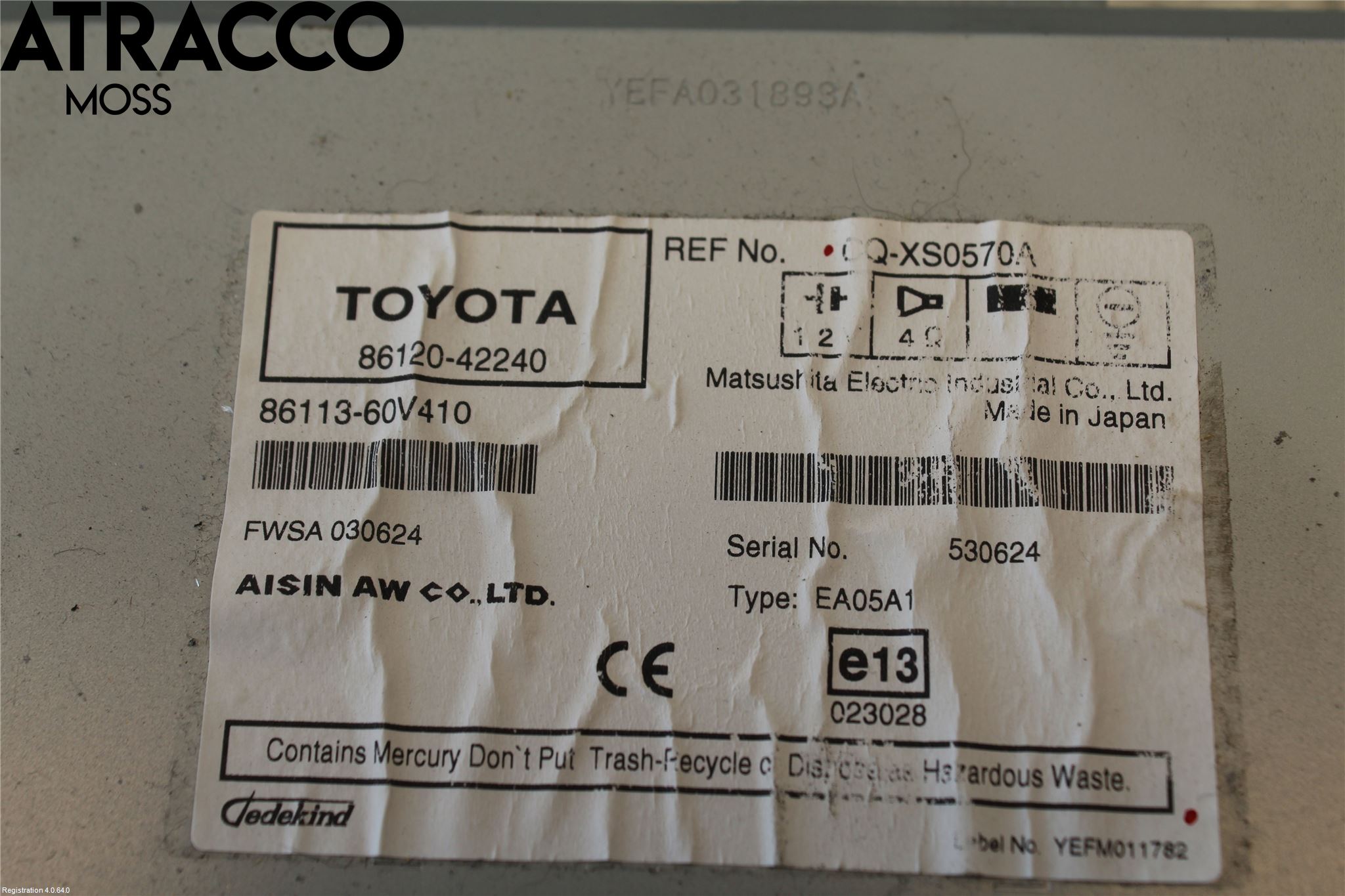 Toyota RAV 4 06-12 Stereo Radio Med Cd