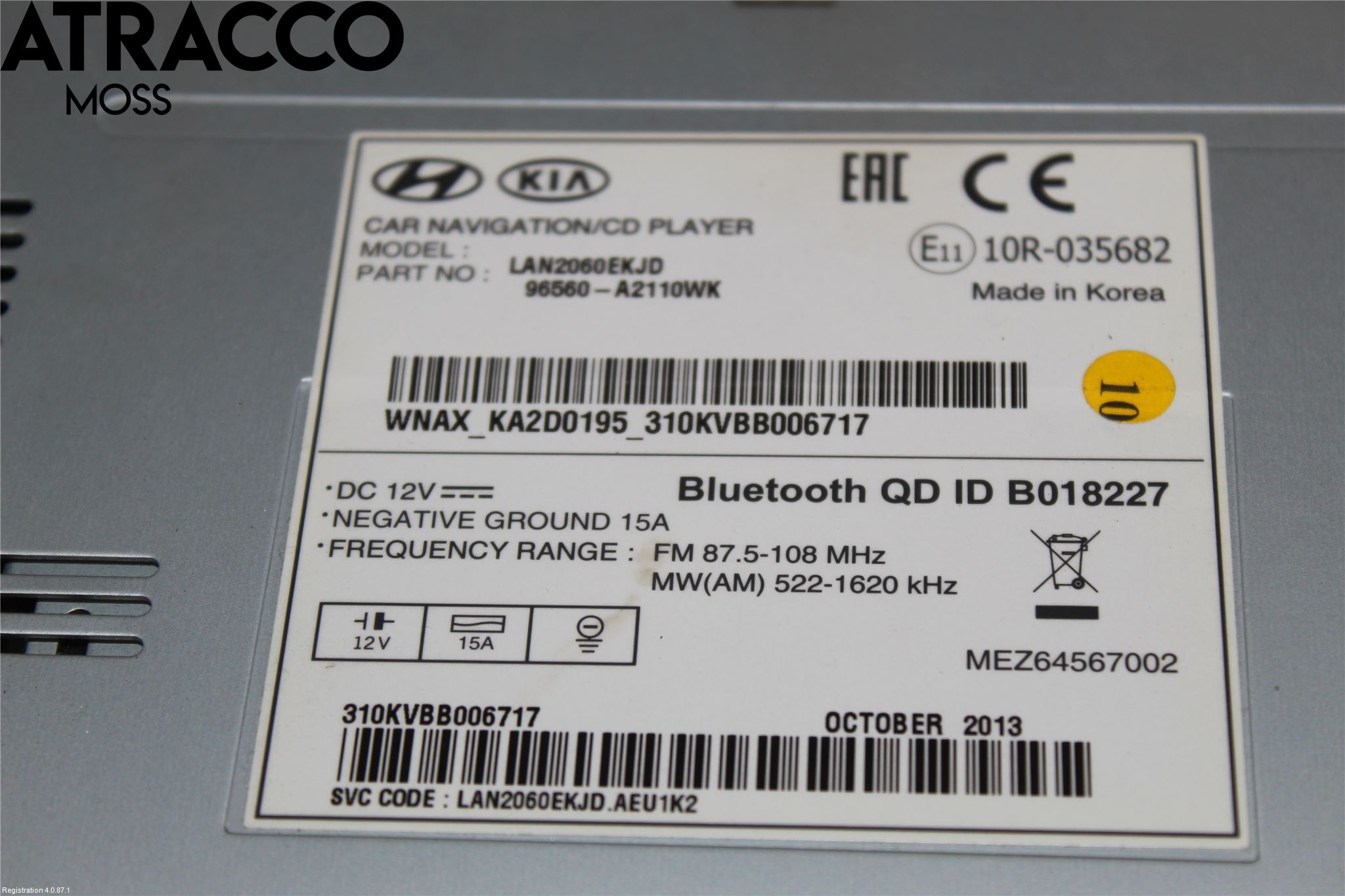 Kia CEED 12-18 Stereo Radio Med Cd