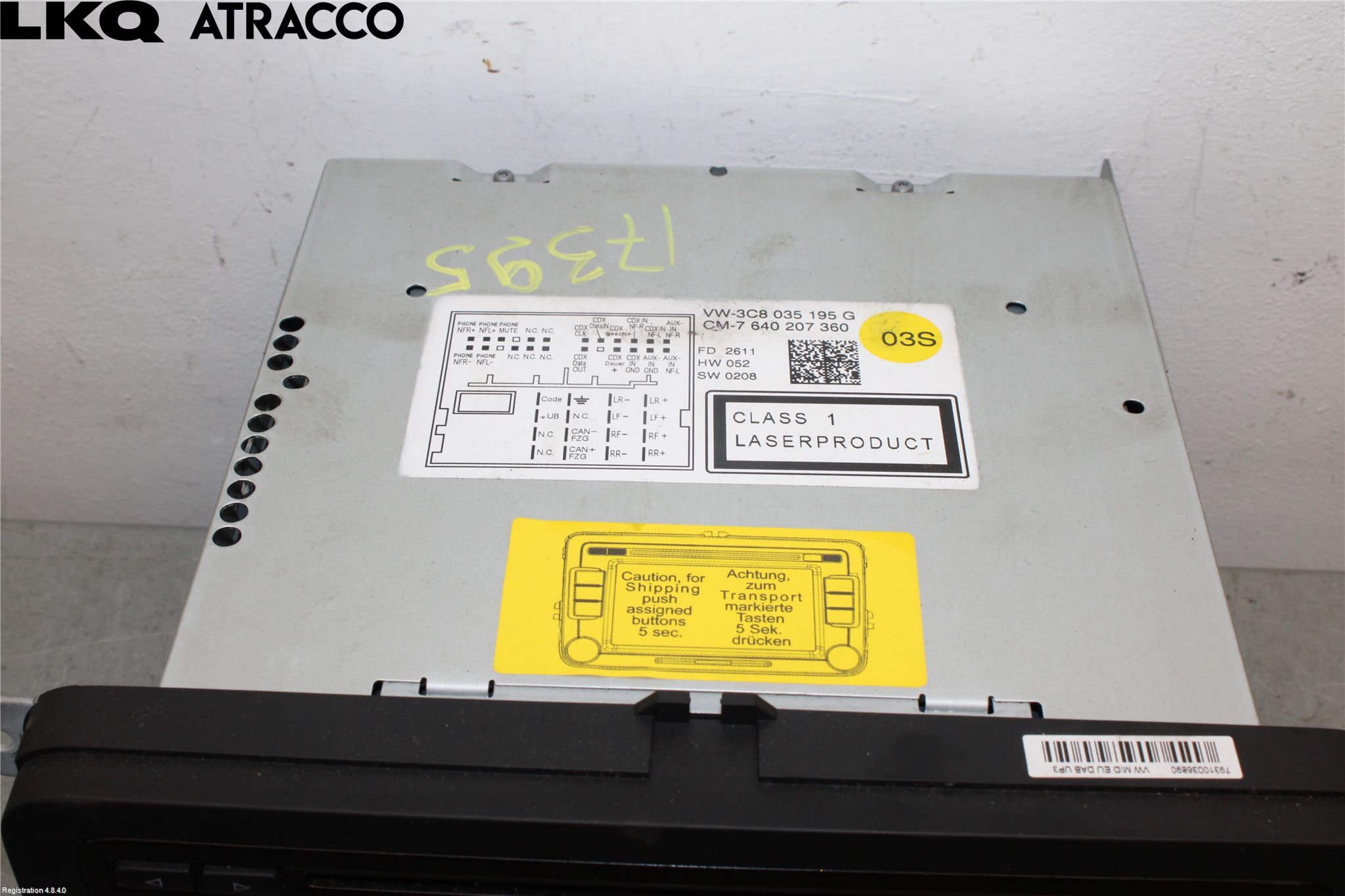 Volkswagen VW JETTA V 06-10 Stereo Radio Med Cd