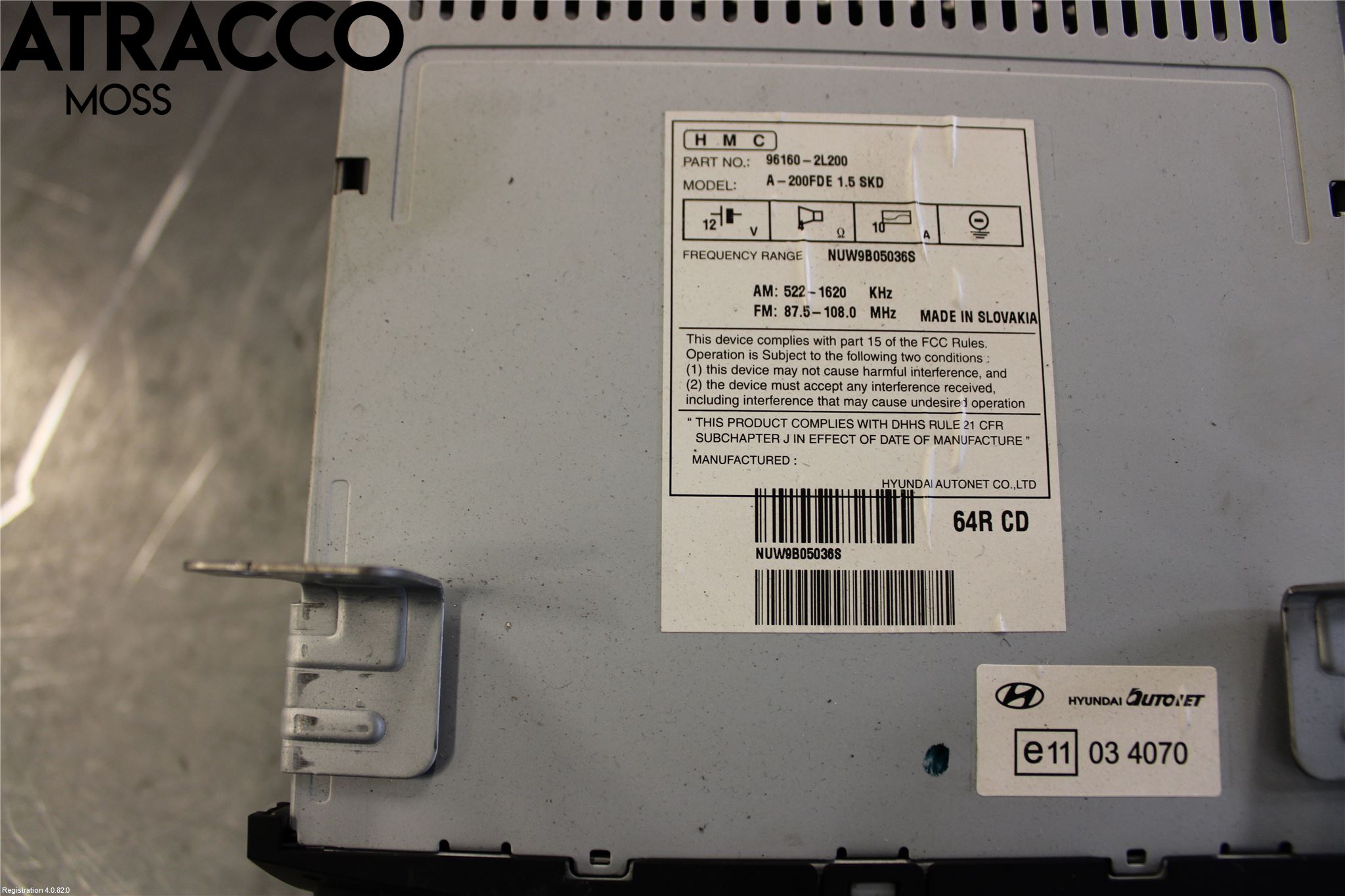 Hyundai i30 FD 07-12 Stereo Radio Med Cd