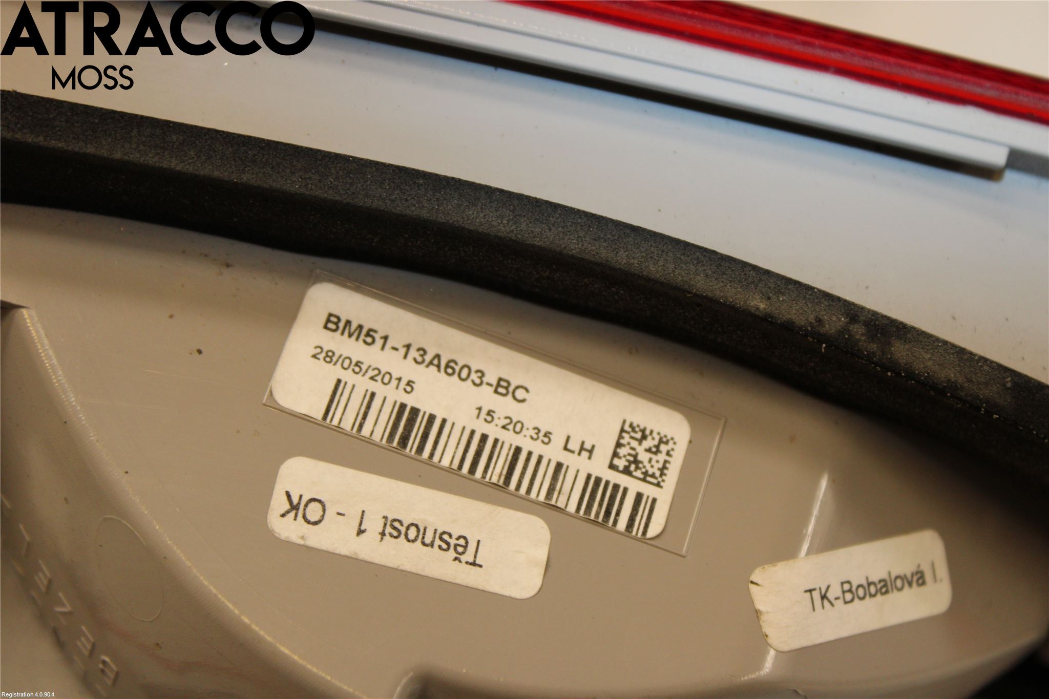 Ford FOCUS 11-14 Baklykt Venstre  På Luke(Indre