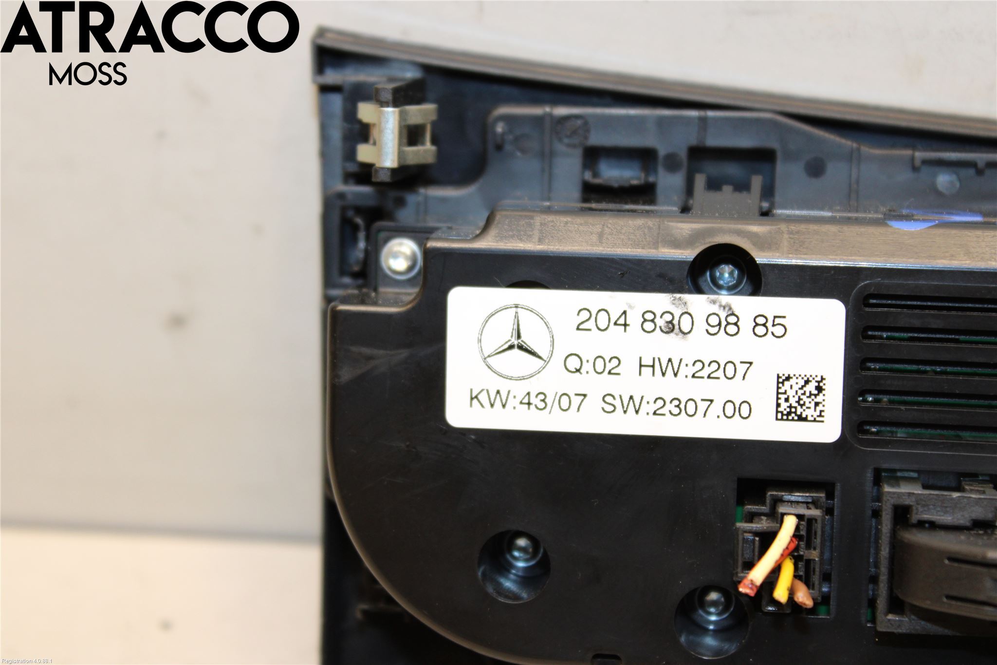 Mercedes-Benz MB C-KLASS (W204) 07-15 Varme Ac Betjening-Display