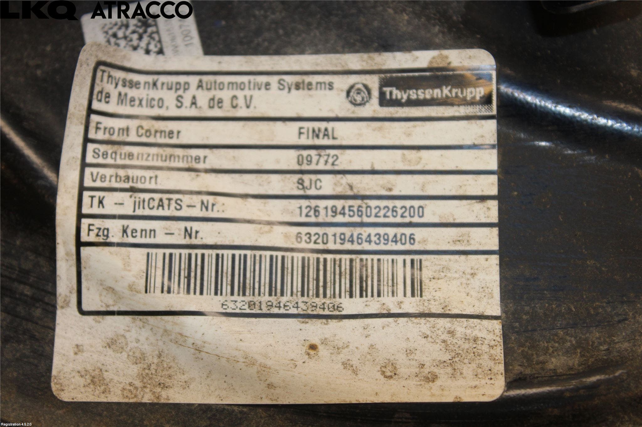 Audi Q5/SQ5 17- Spindel Hf