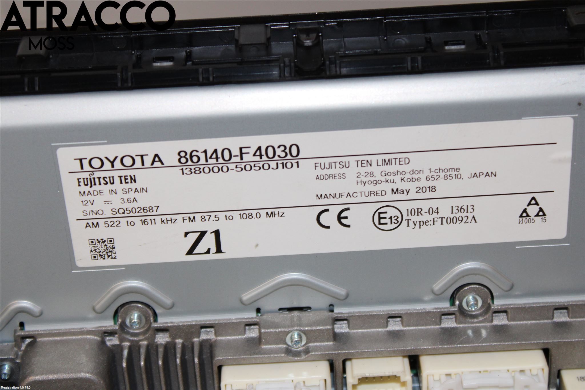 Toyota C-HR 16-23 Multifunktionsdisplay