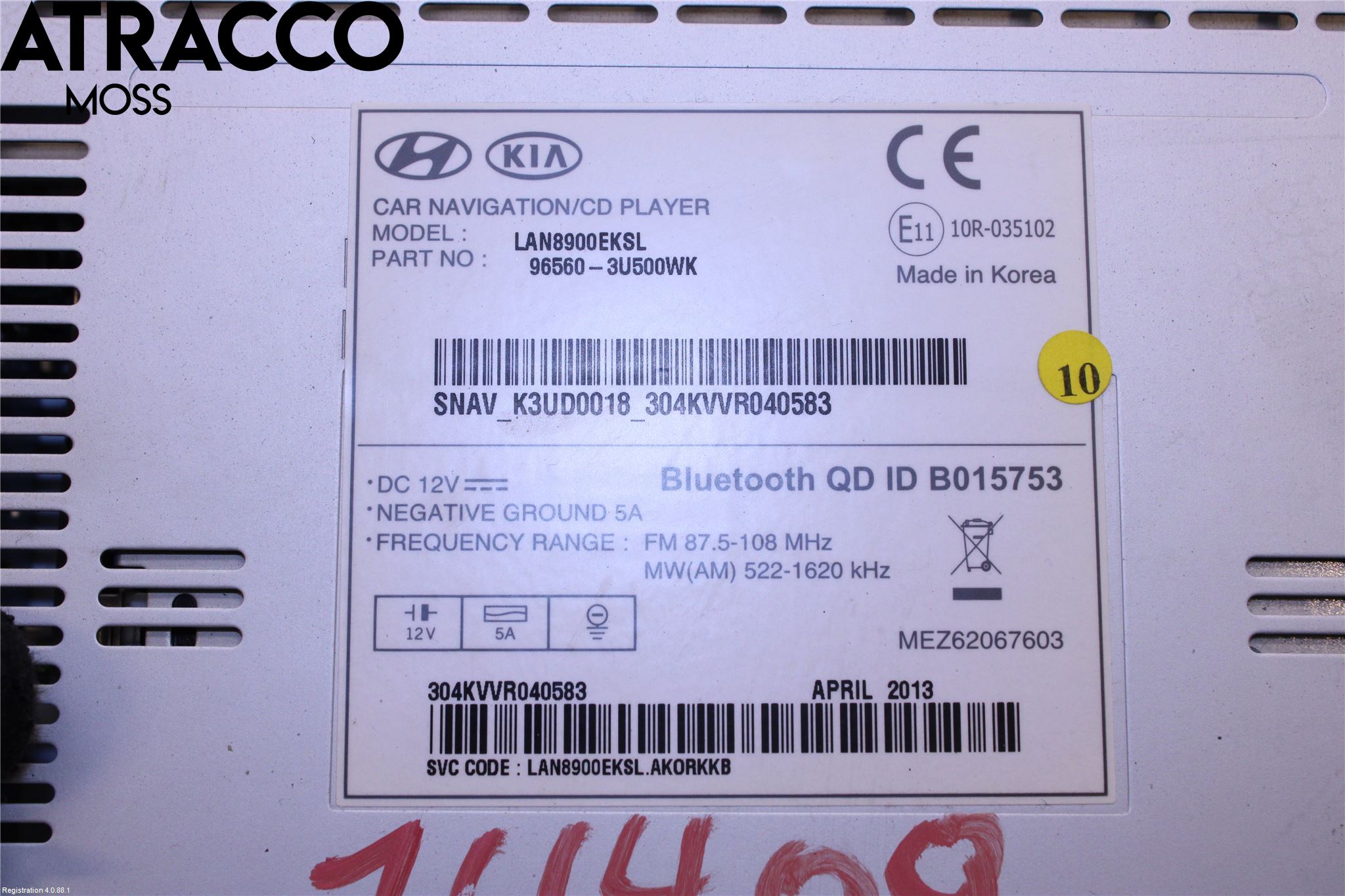 Kia SPORTAGE (SL) 11-15 Stereo Radio