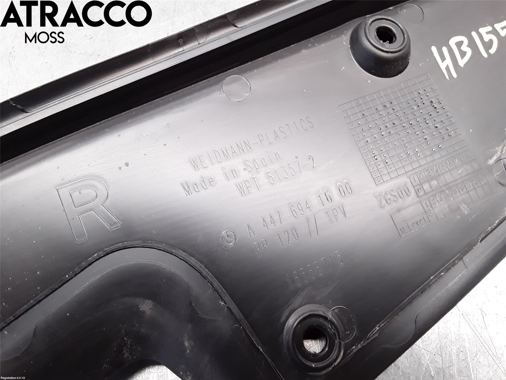 Mercedes-Benz MB EQV (447) 21- Bakrute Gummilist