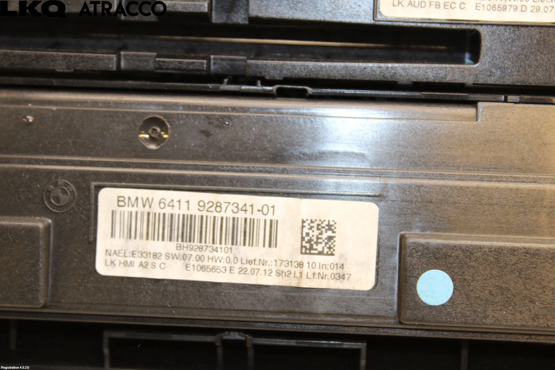 BMW 1 F20/F21 11-19 Varme Ac Betjening-Display