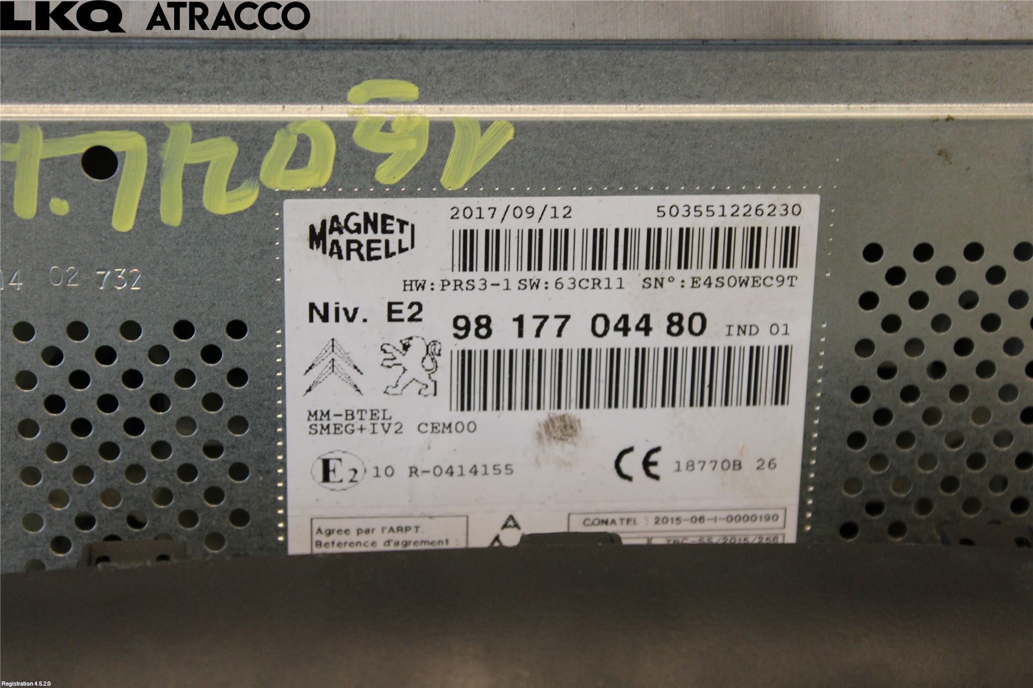 Peugeot PARTNER 16-18 Stereo Radio